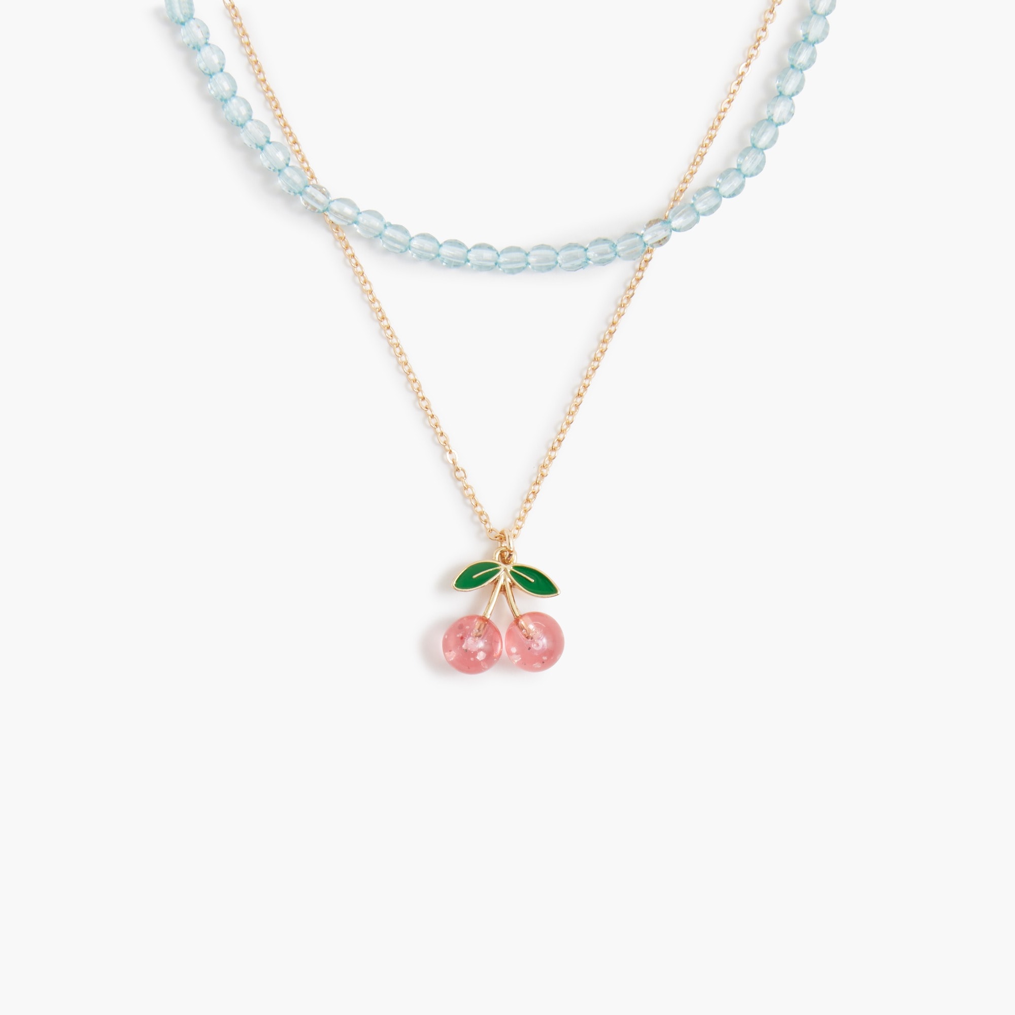 girls Girls' double-strand cherry necklace