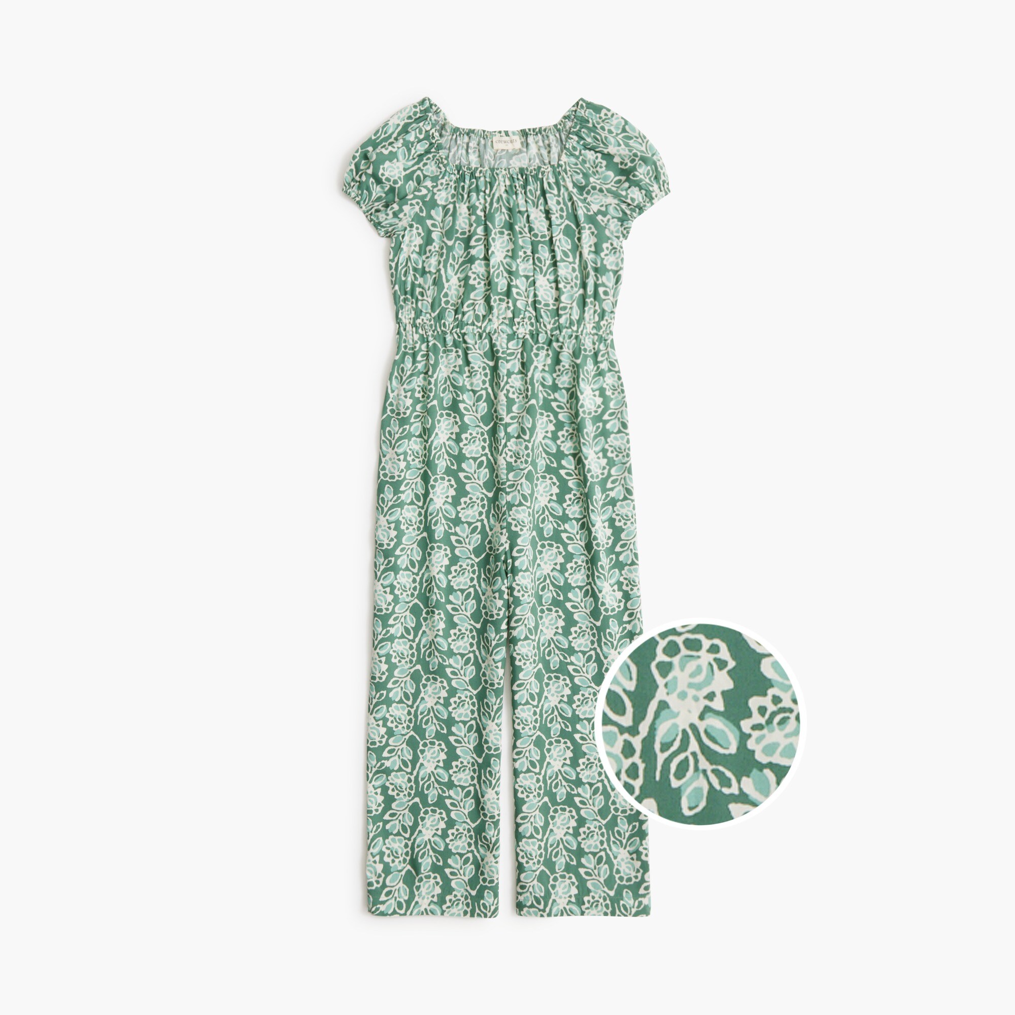 girls' block-print jumpsuit for girls