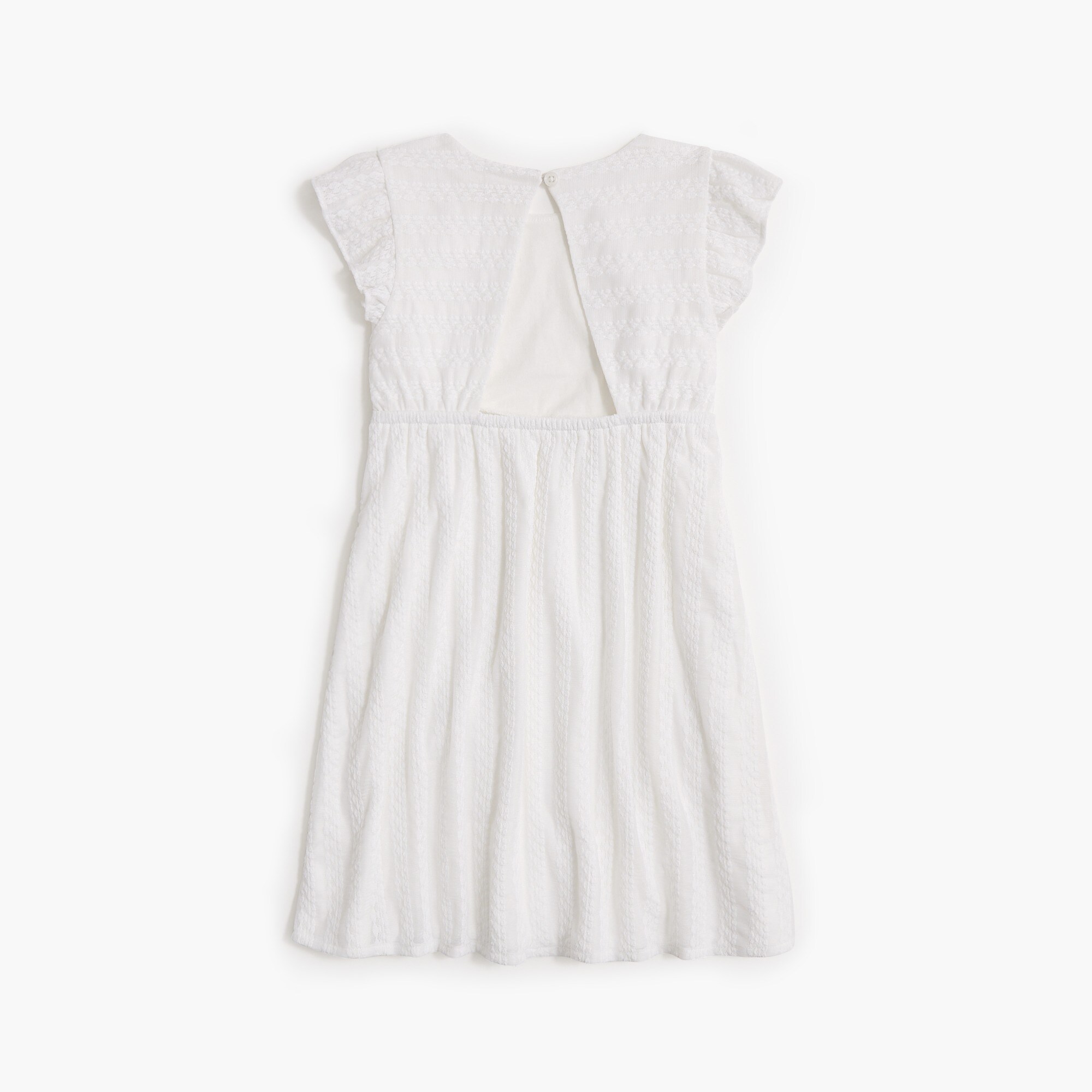 Girls' knit flutter-sleeve dress