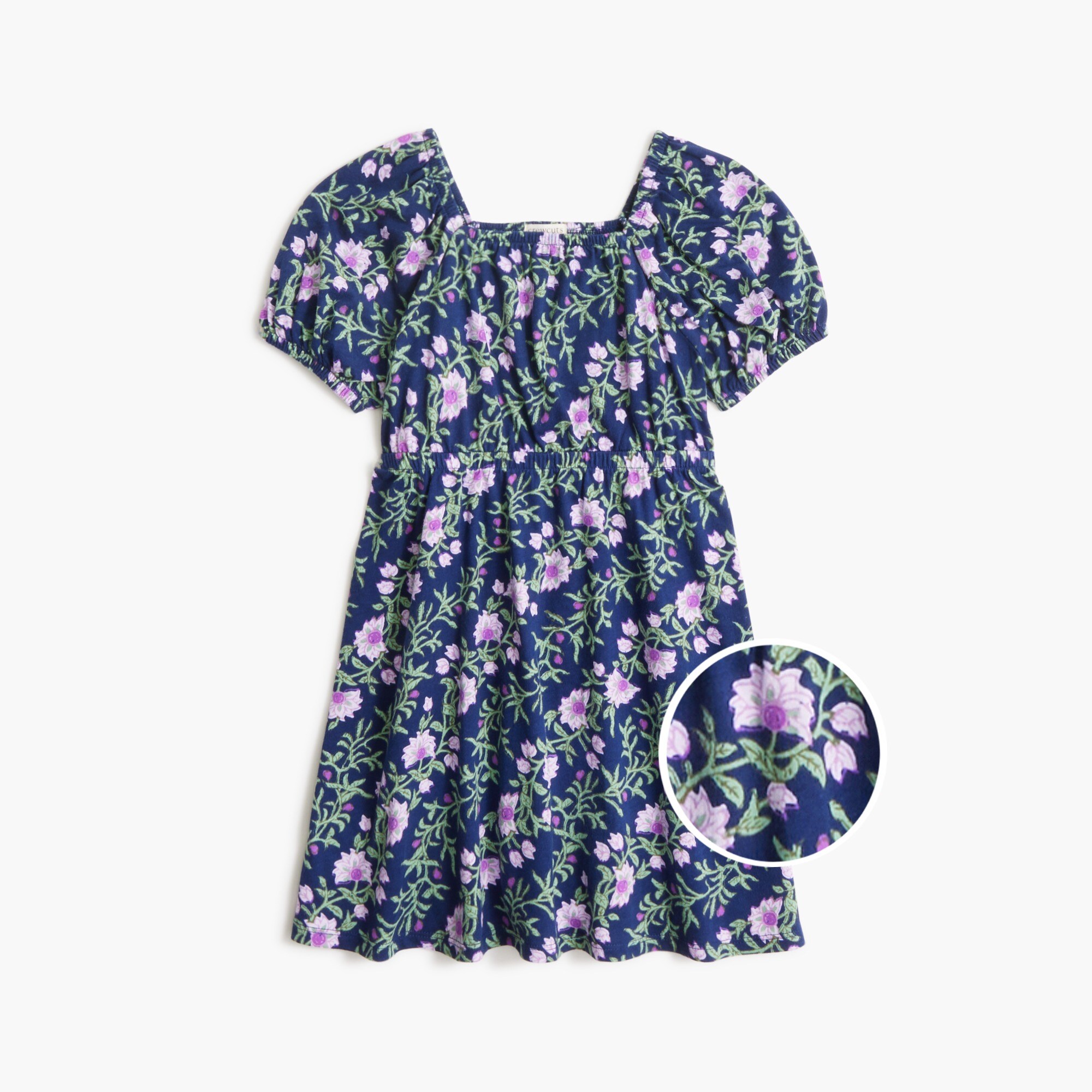 Girls' short-sleeve knit dress