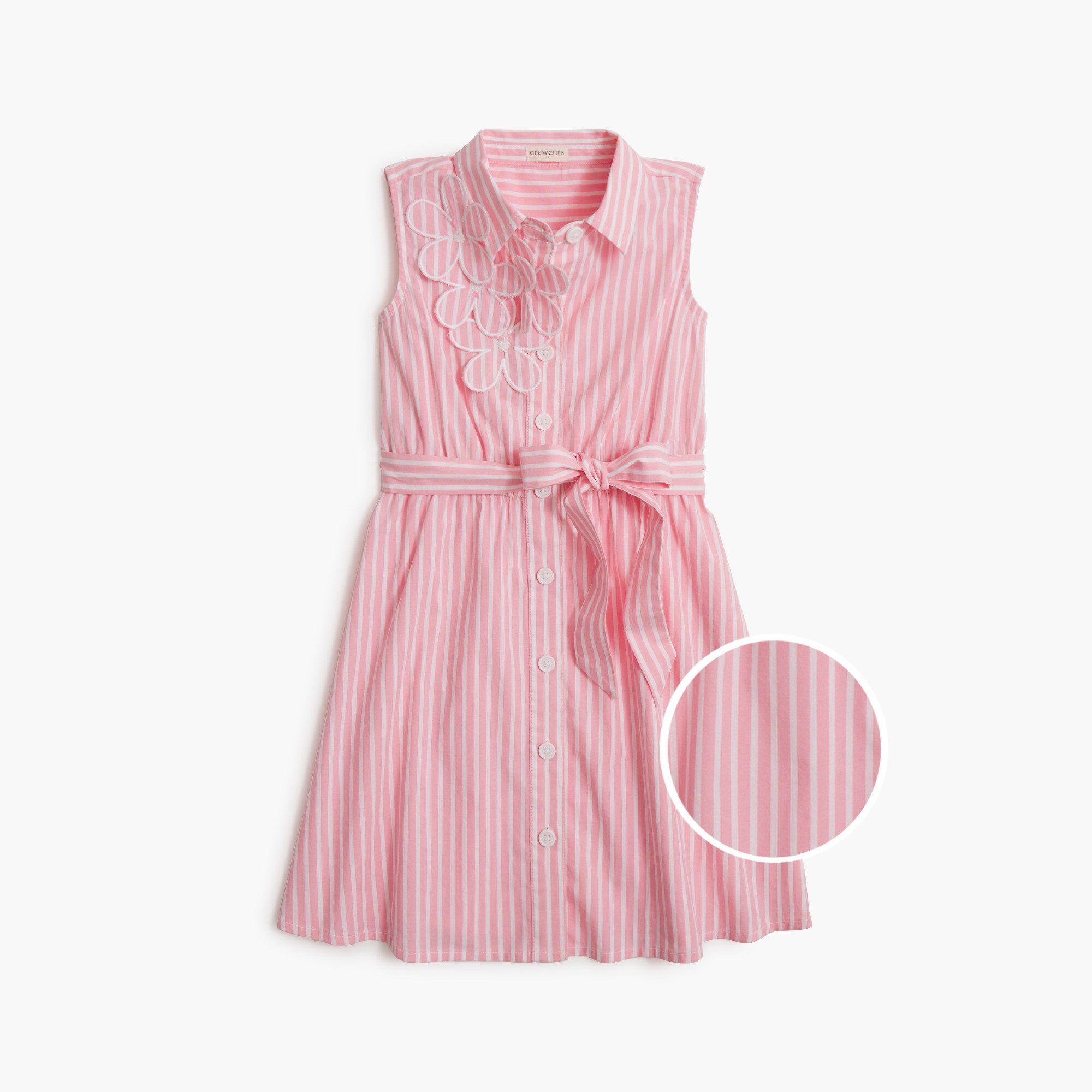 factory: girls' rosette shirtdress for girls