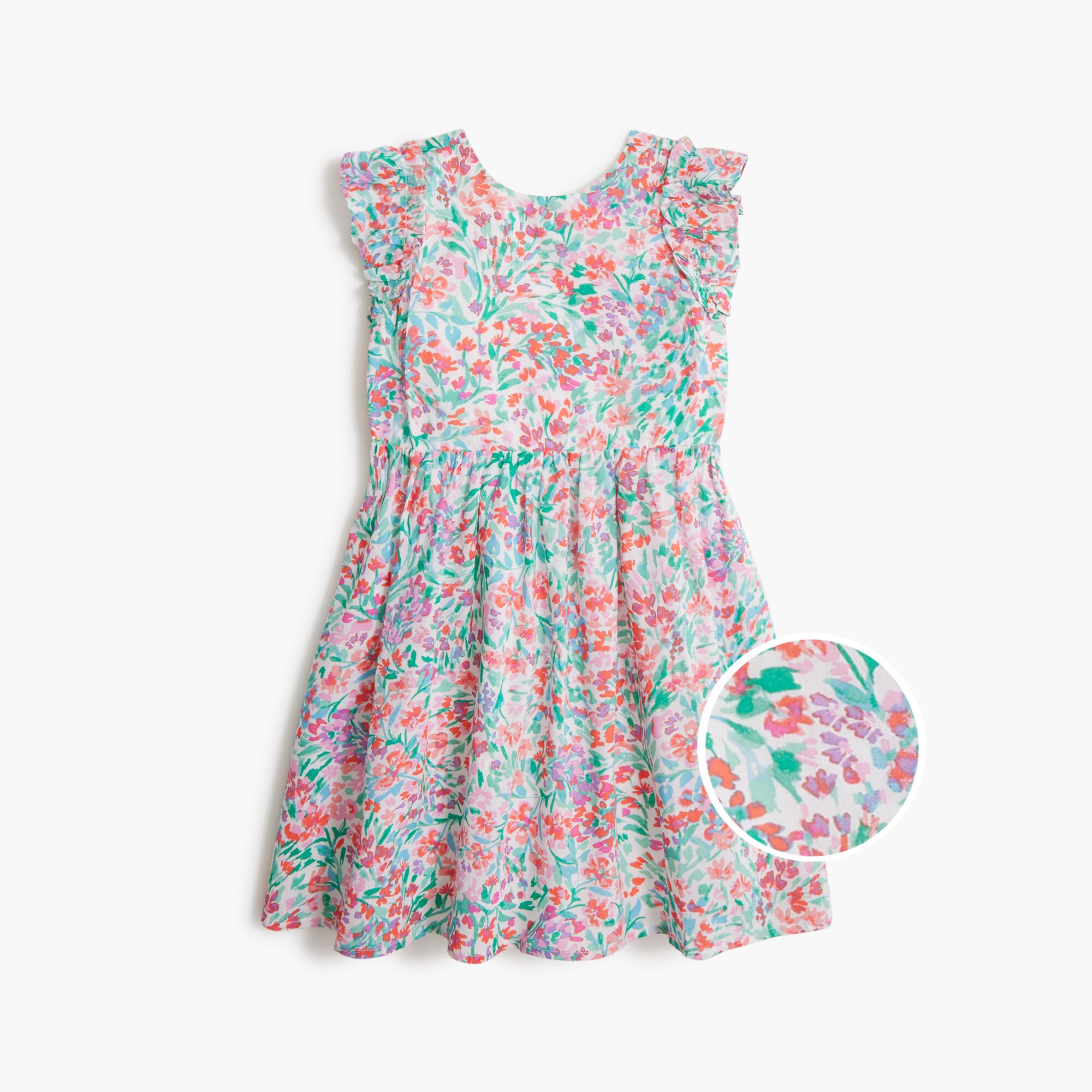 girls' floral bow-back dress for girls