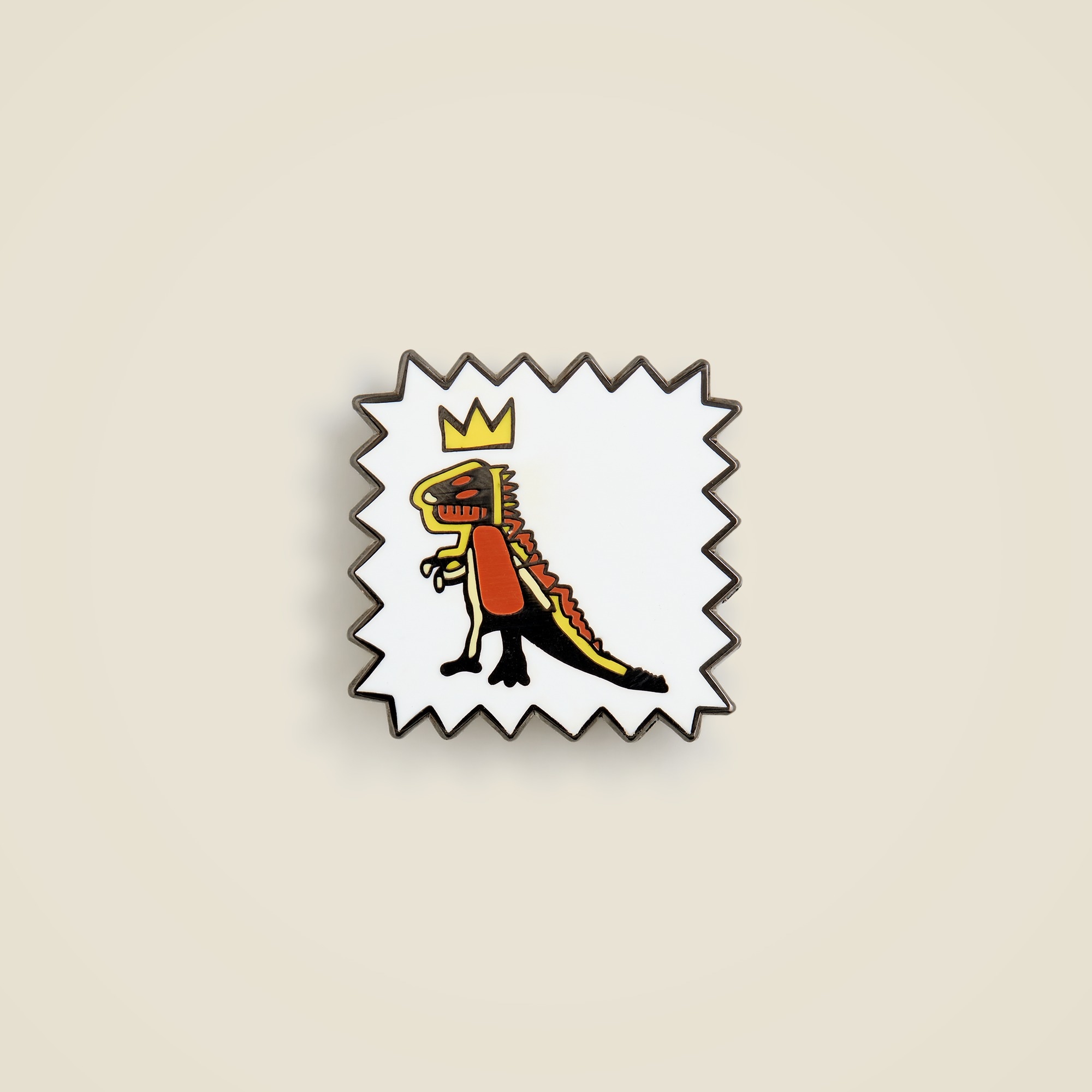  Kids' Pintrill&reg; Jean-Michel Basquiat &quot;Crowned T. rex&quot; pin