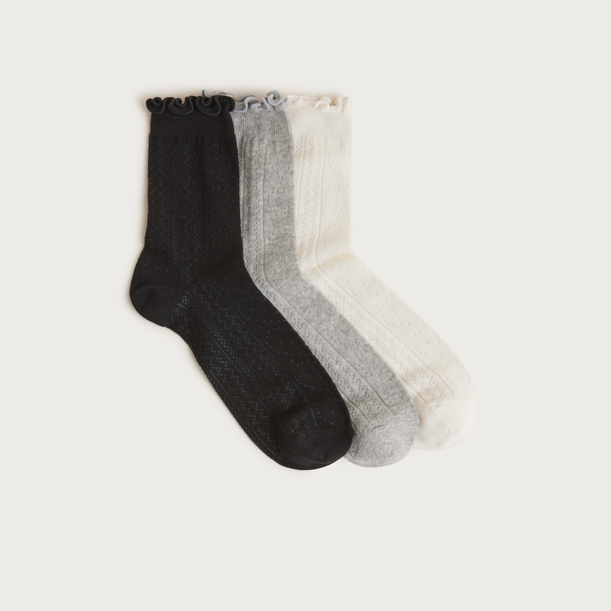 Ruffle bootie socks three-pack