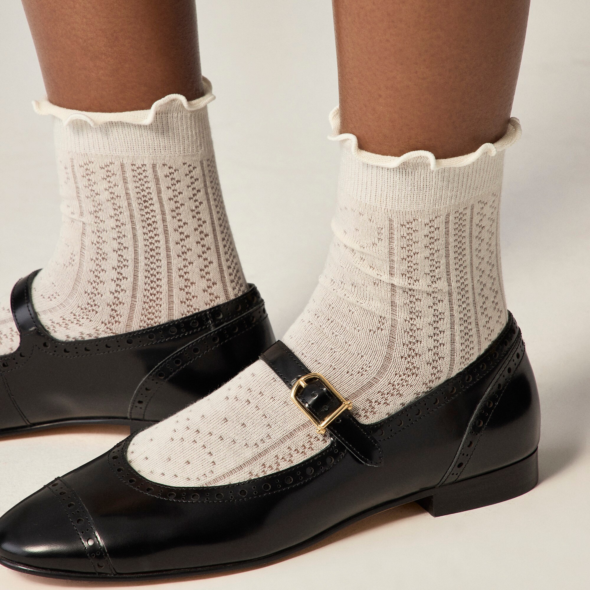 womens Ruffle bootie socks three-pack