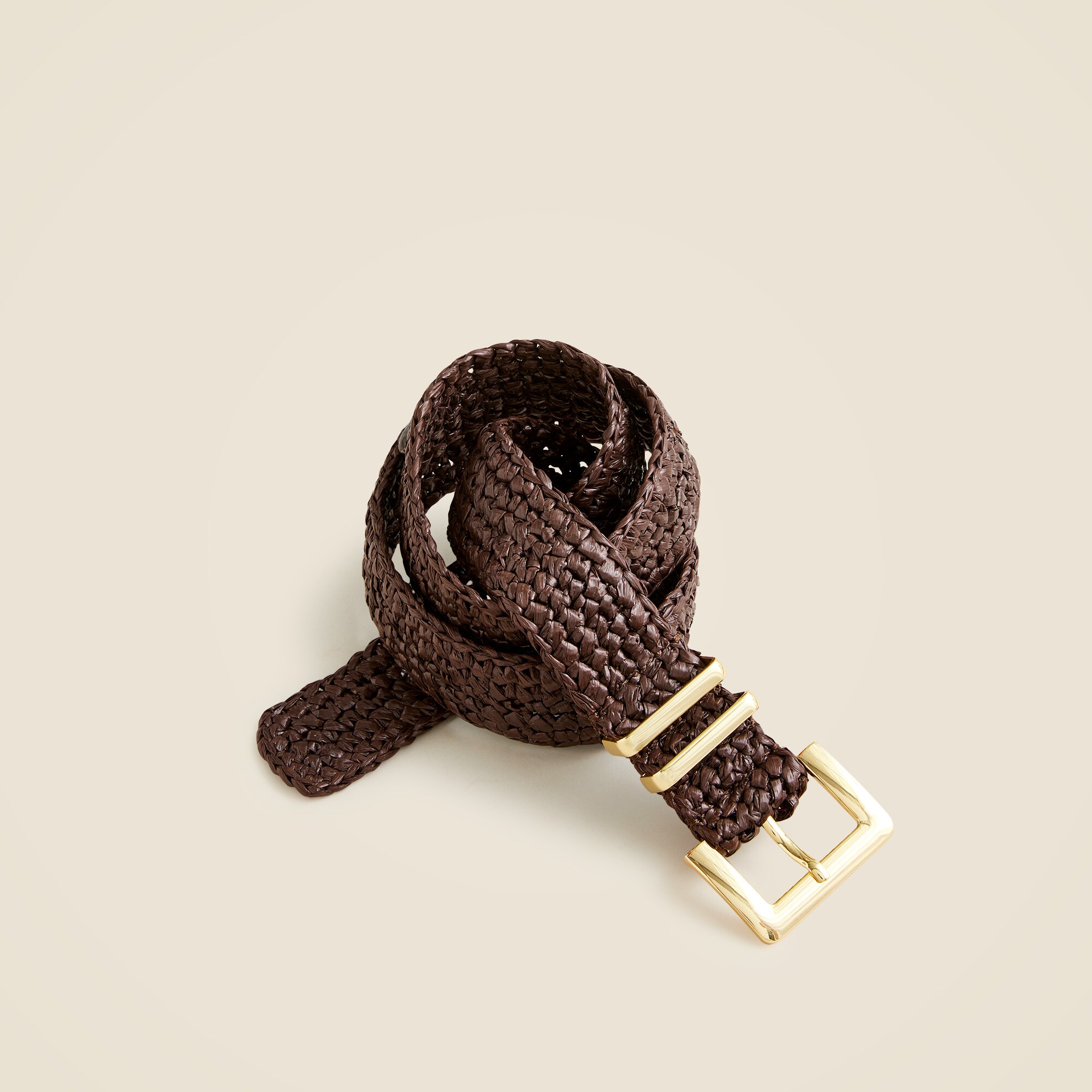  Woven square buckle belt
