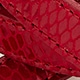 Skinny belt in snake-embossed Italian leather PATENT WHIP PERSIAN RED