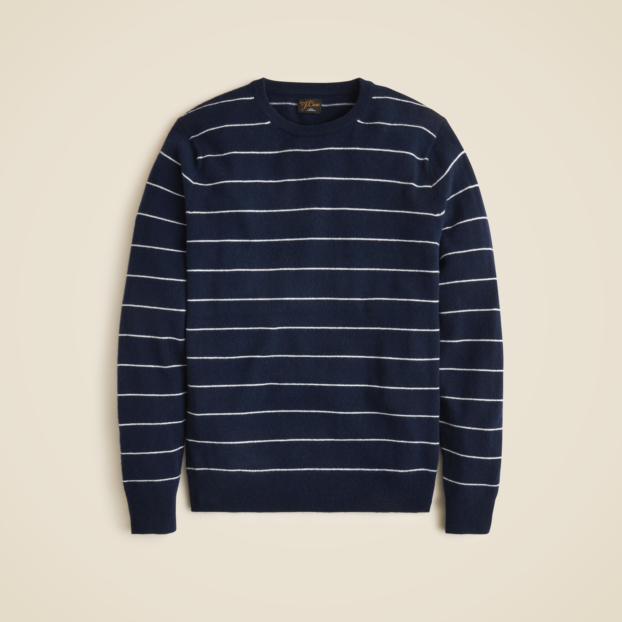 Cashmere Crewneck Sweater In Stripe For Men | J.Crew