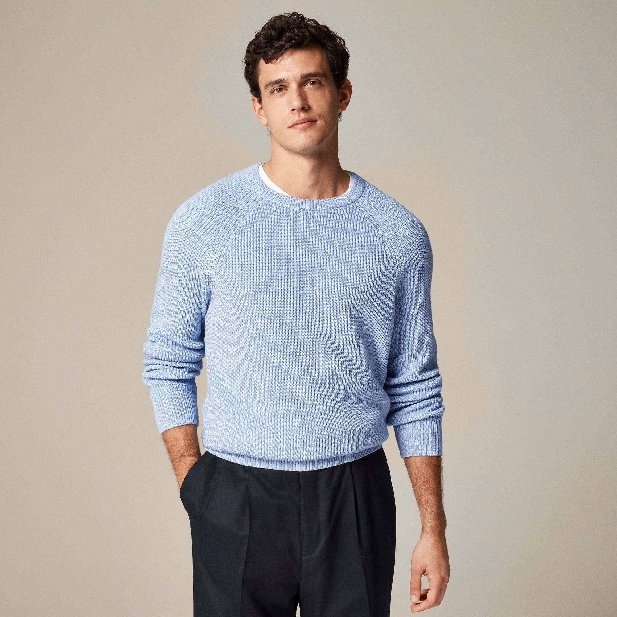 mens Heritage cotton ribbed sweater