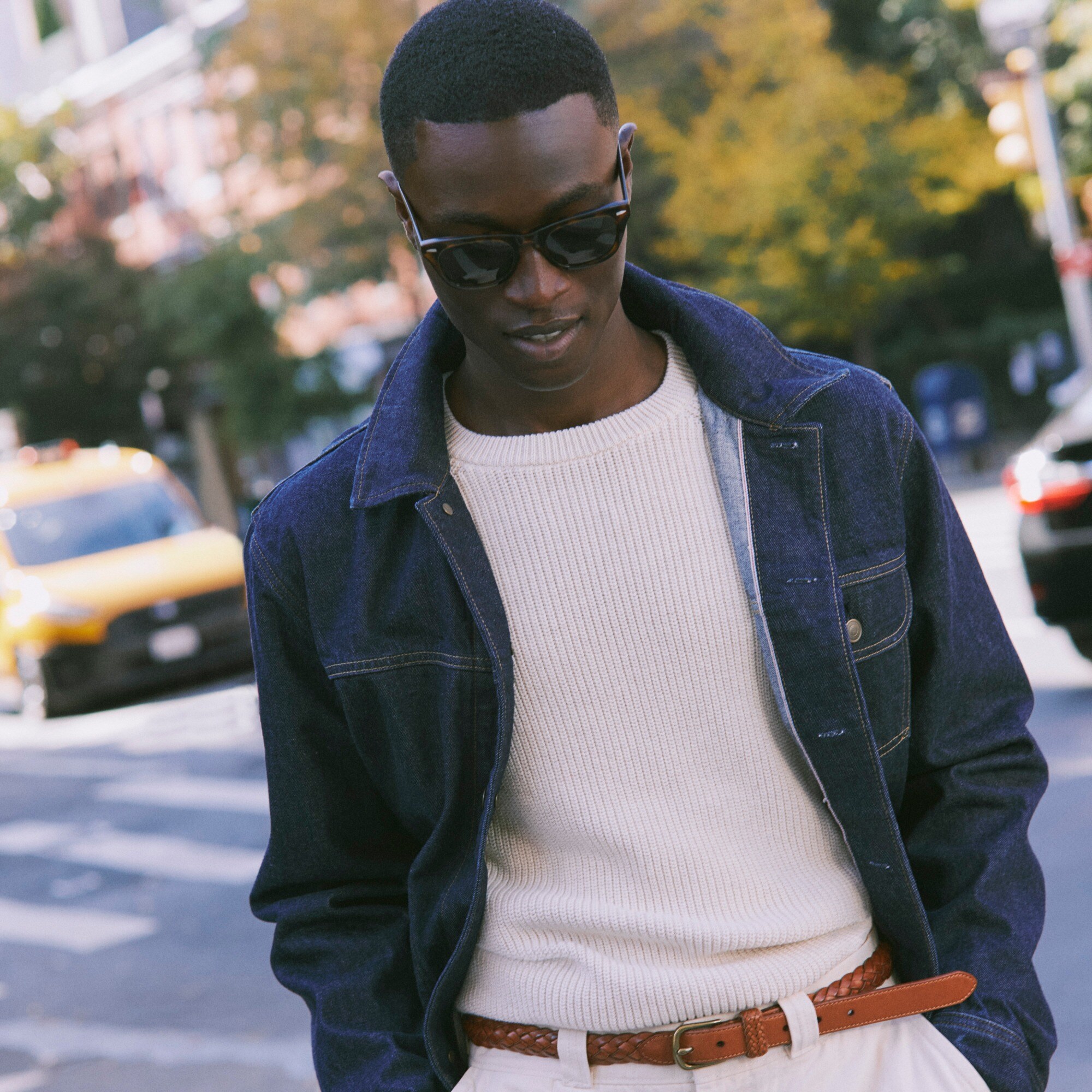 mens Heritage cotton ribbed sweater