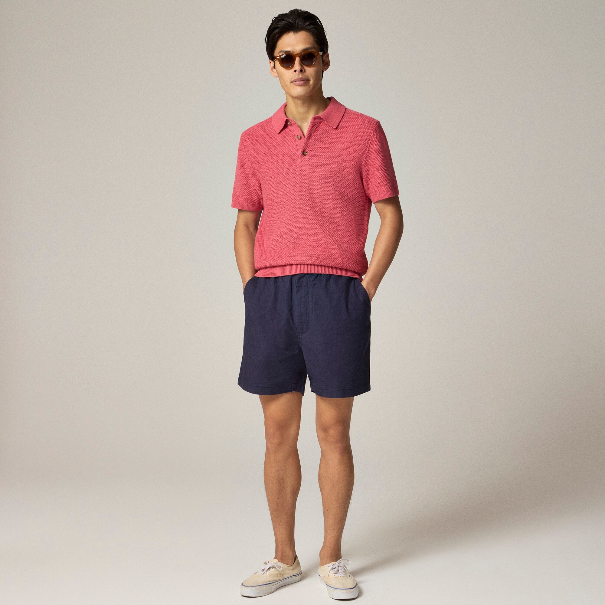 じゅん】OVY Standard Seed Stitch Polo L Standard Seed Stitch Polo