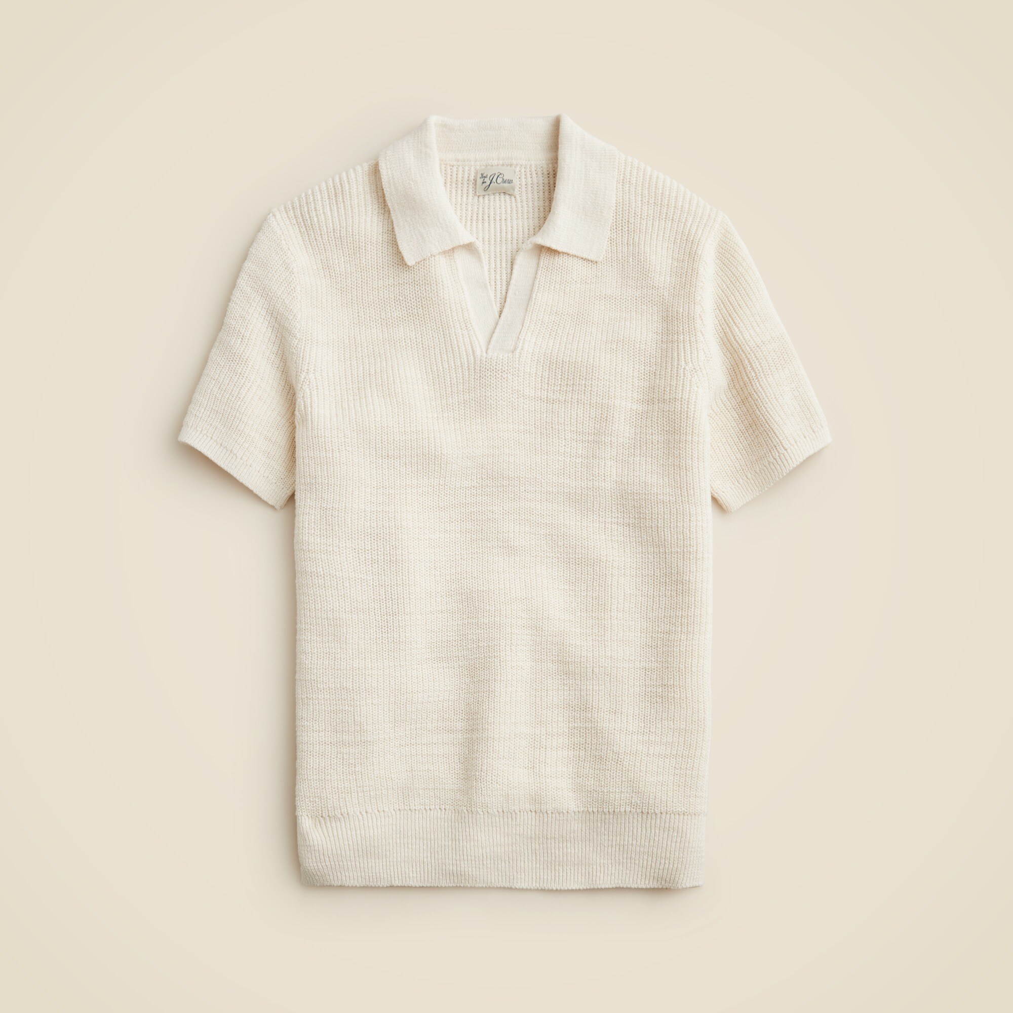 Short-sleeve Cotton Piqué-stitch Sweater For Men | J.Crew