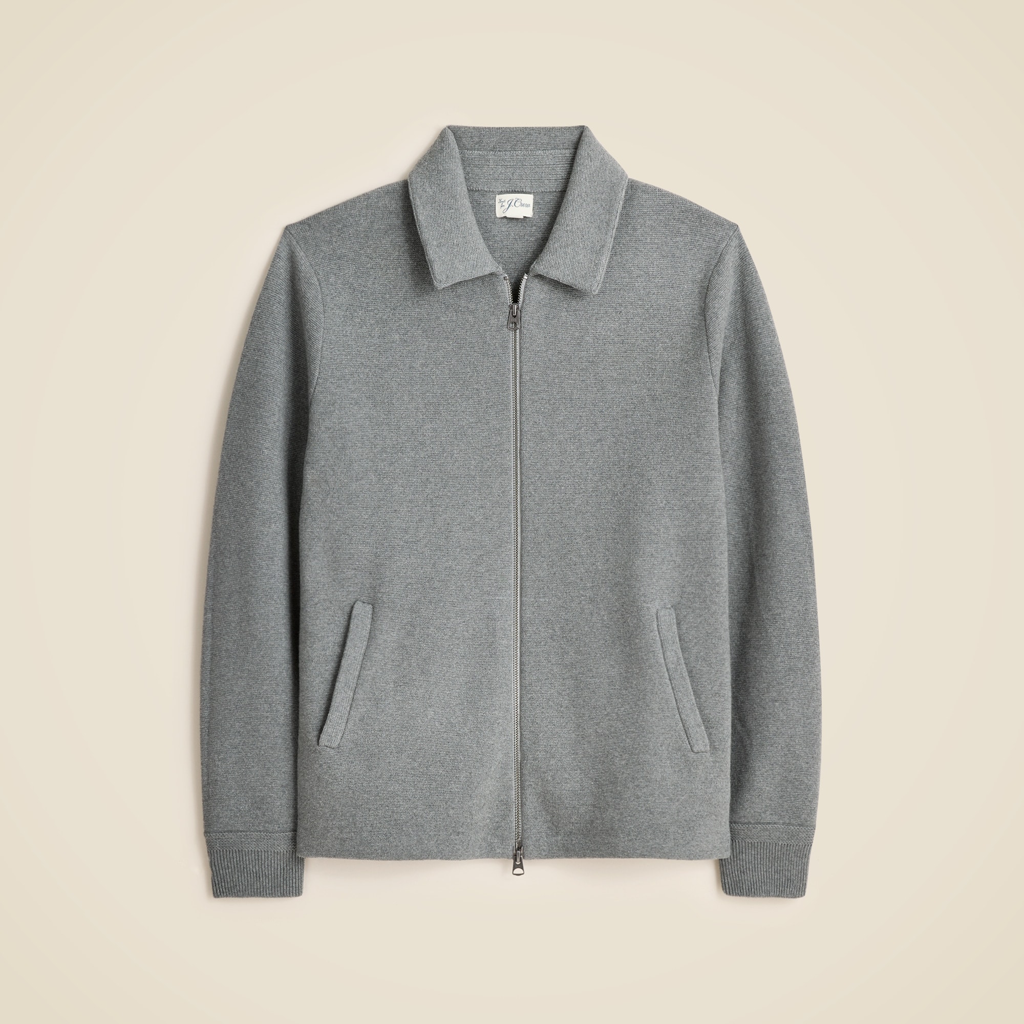  Cotton milano-stitch coach's sweater-jacket