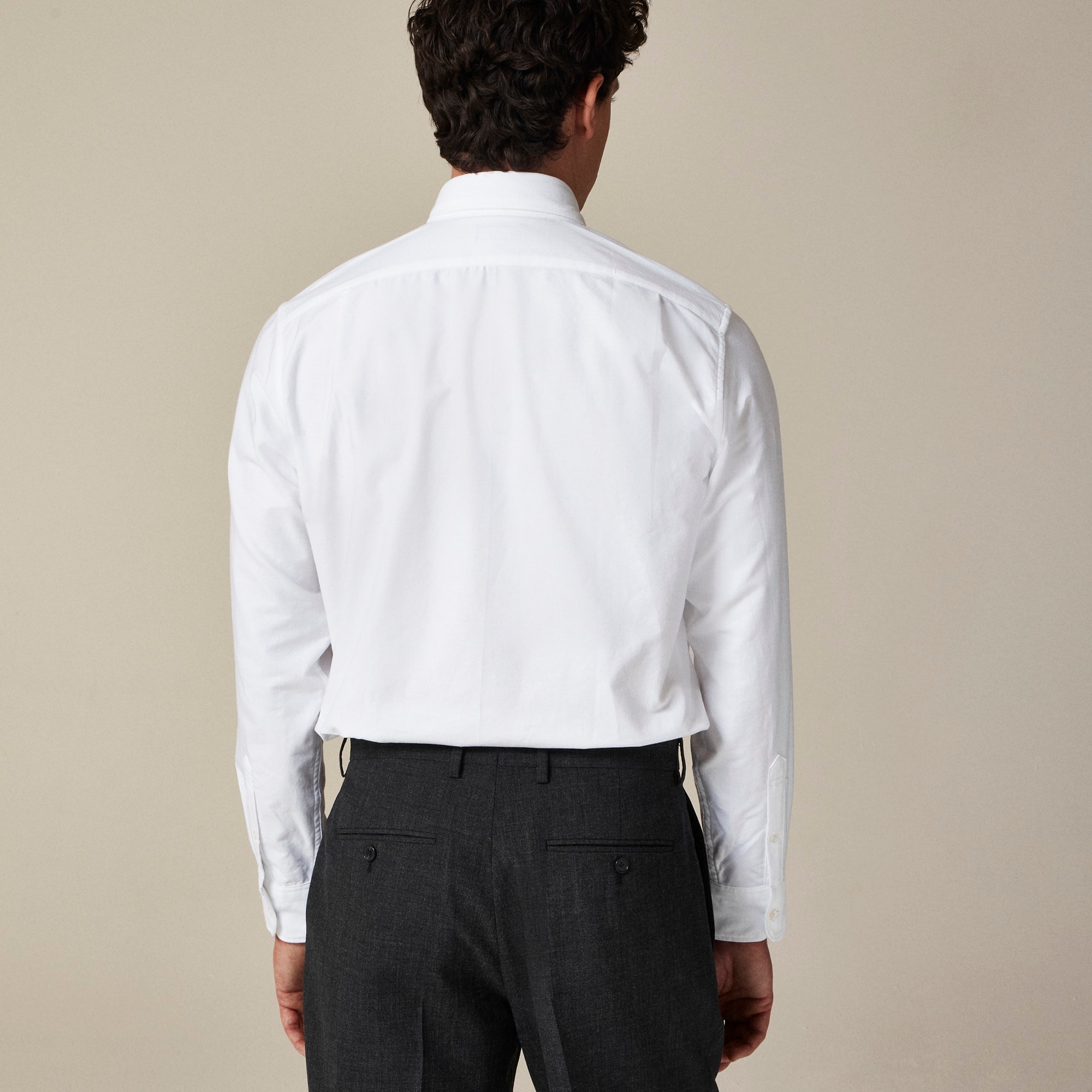 Slim Portuguese cotton oxford dress shirt