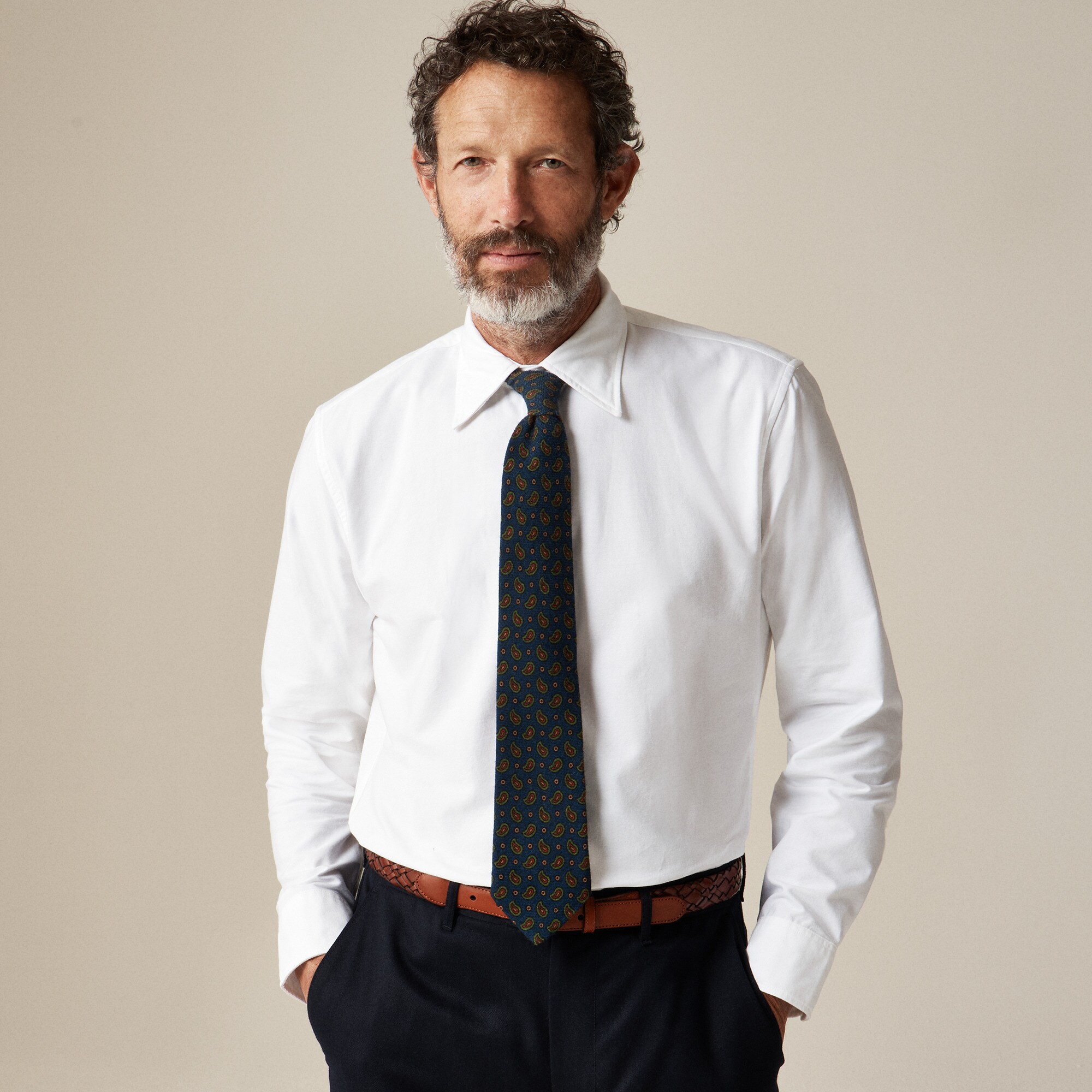  Slim Portuguese cotton oxford dress shirt