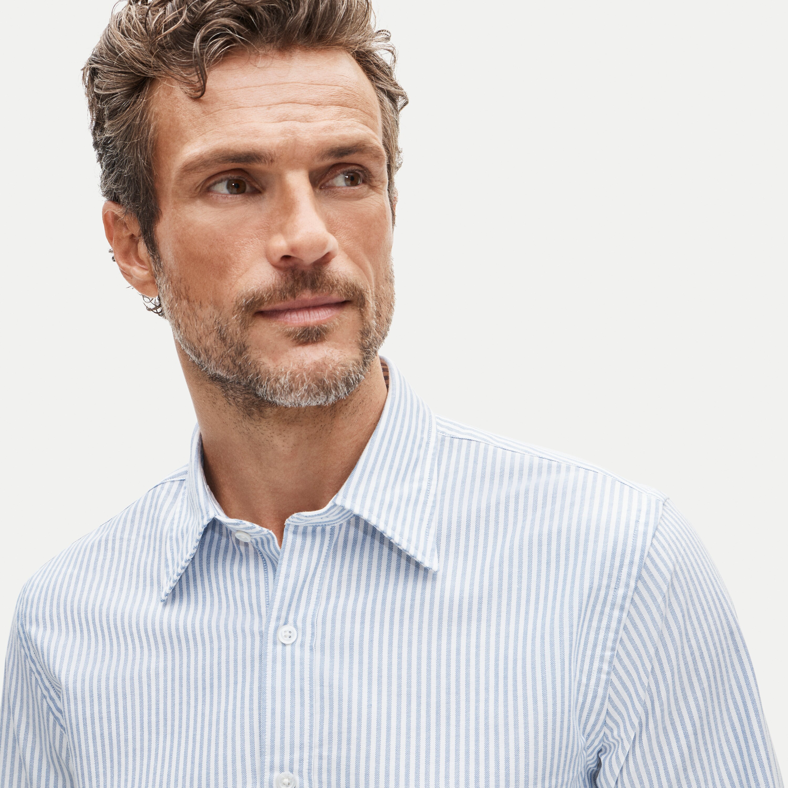 Slim Portuguese cotton oxford dress shirt