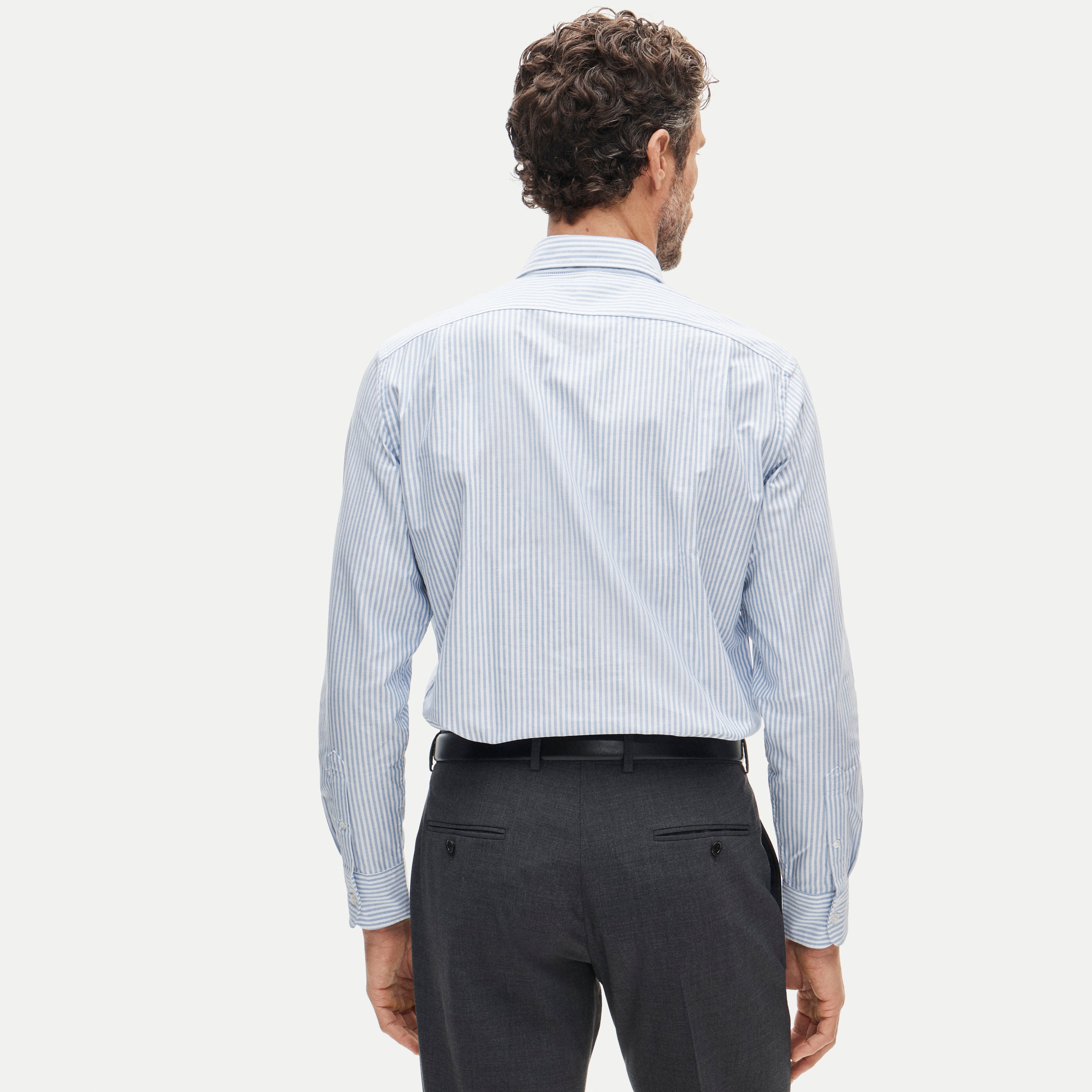Slim Portuguese cotton oxford dress shirt