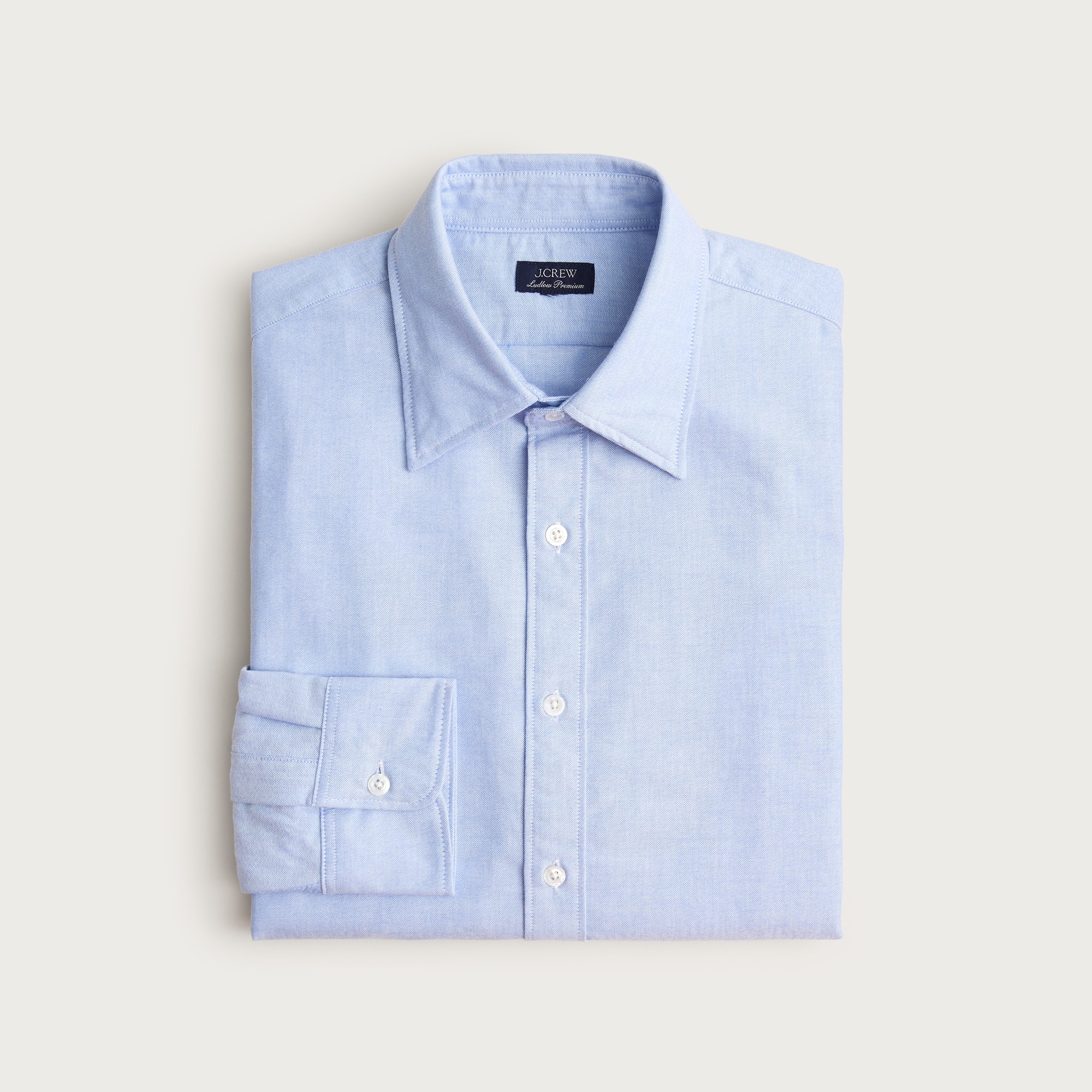 Slim Portuguese cotton oxford dress shirt
