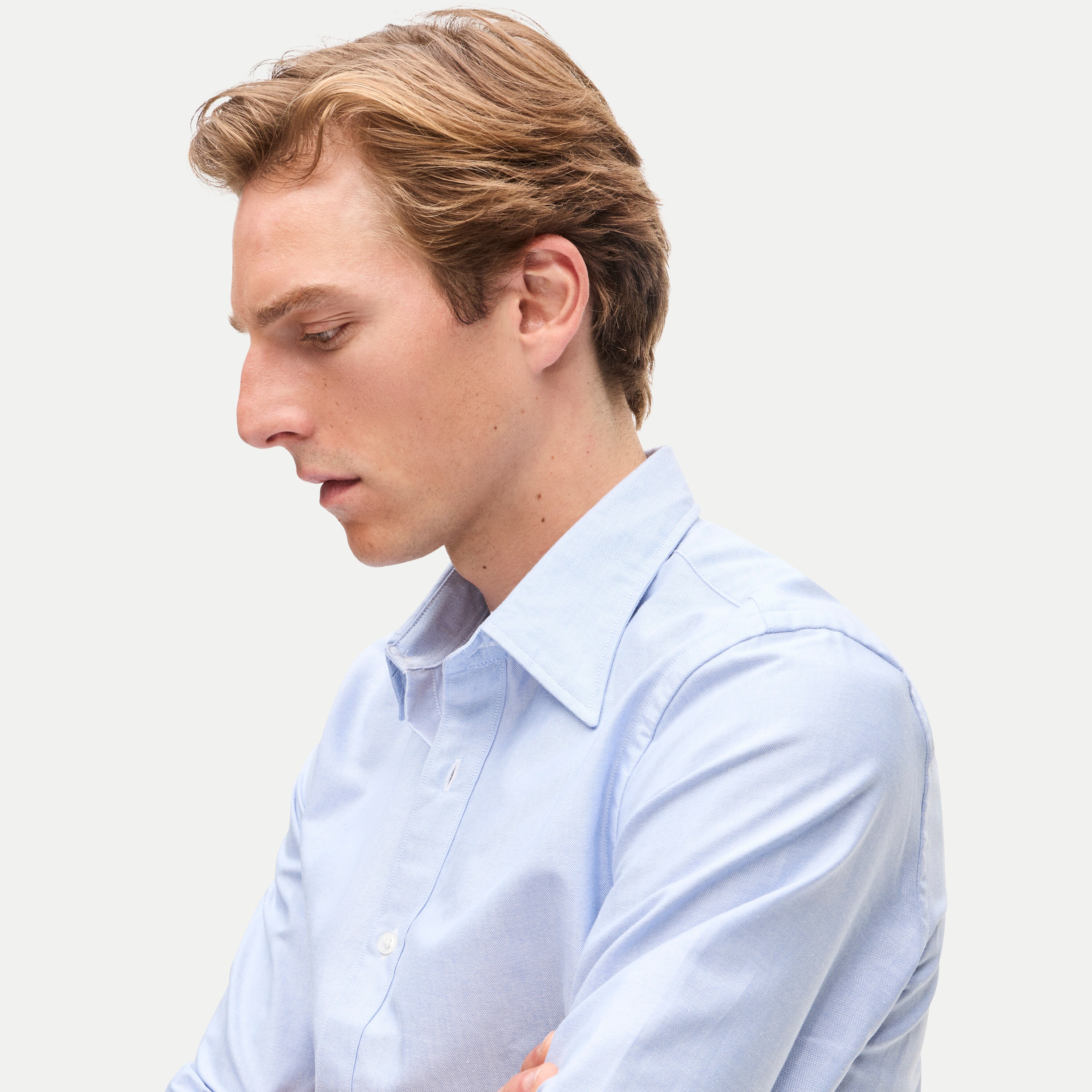 Slim Portuguese cotton oxford dress shirt