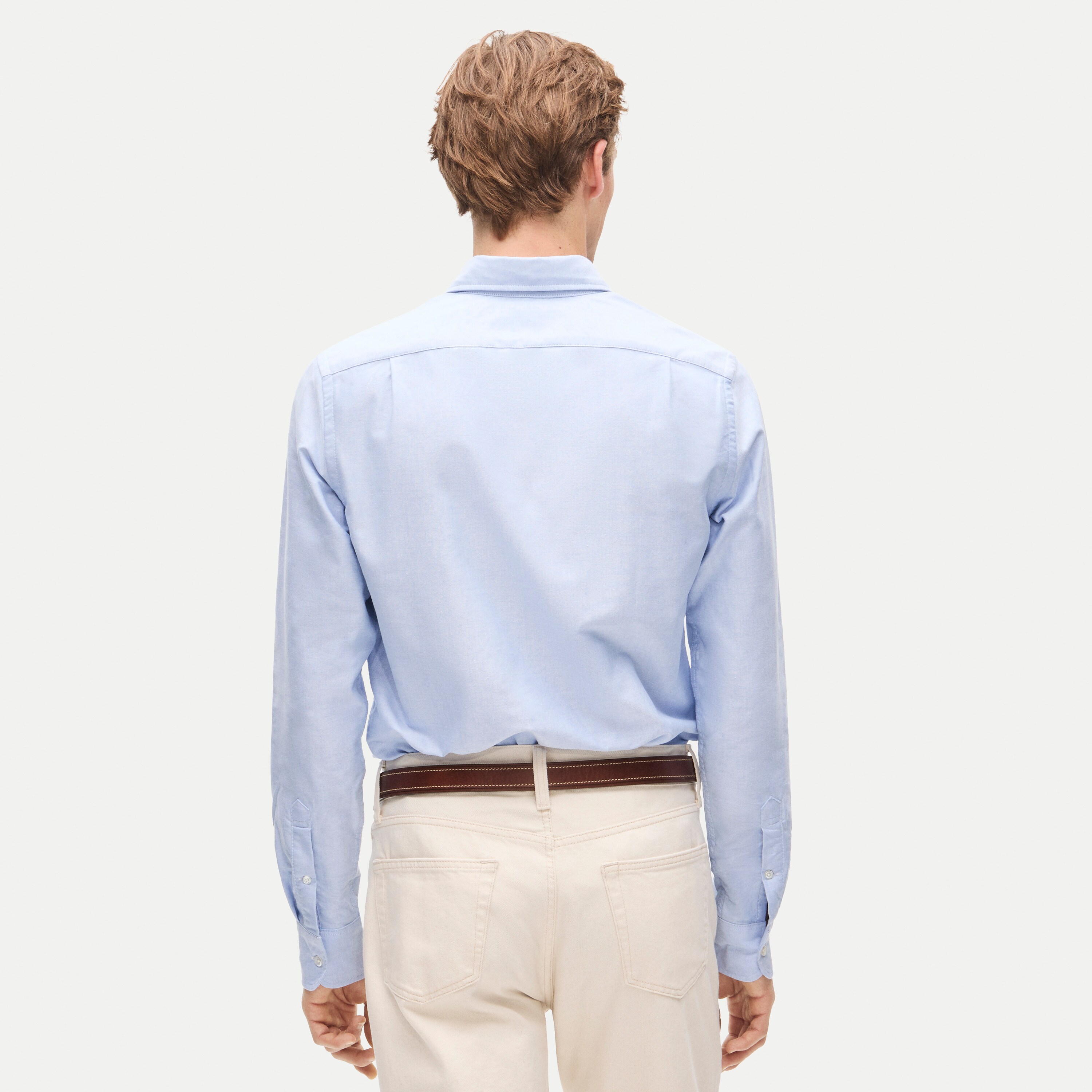 Slim Portuguese cotton oxford dress shirt