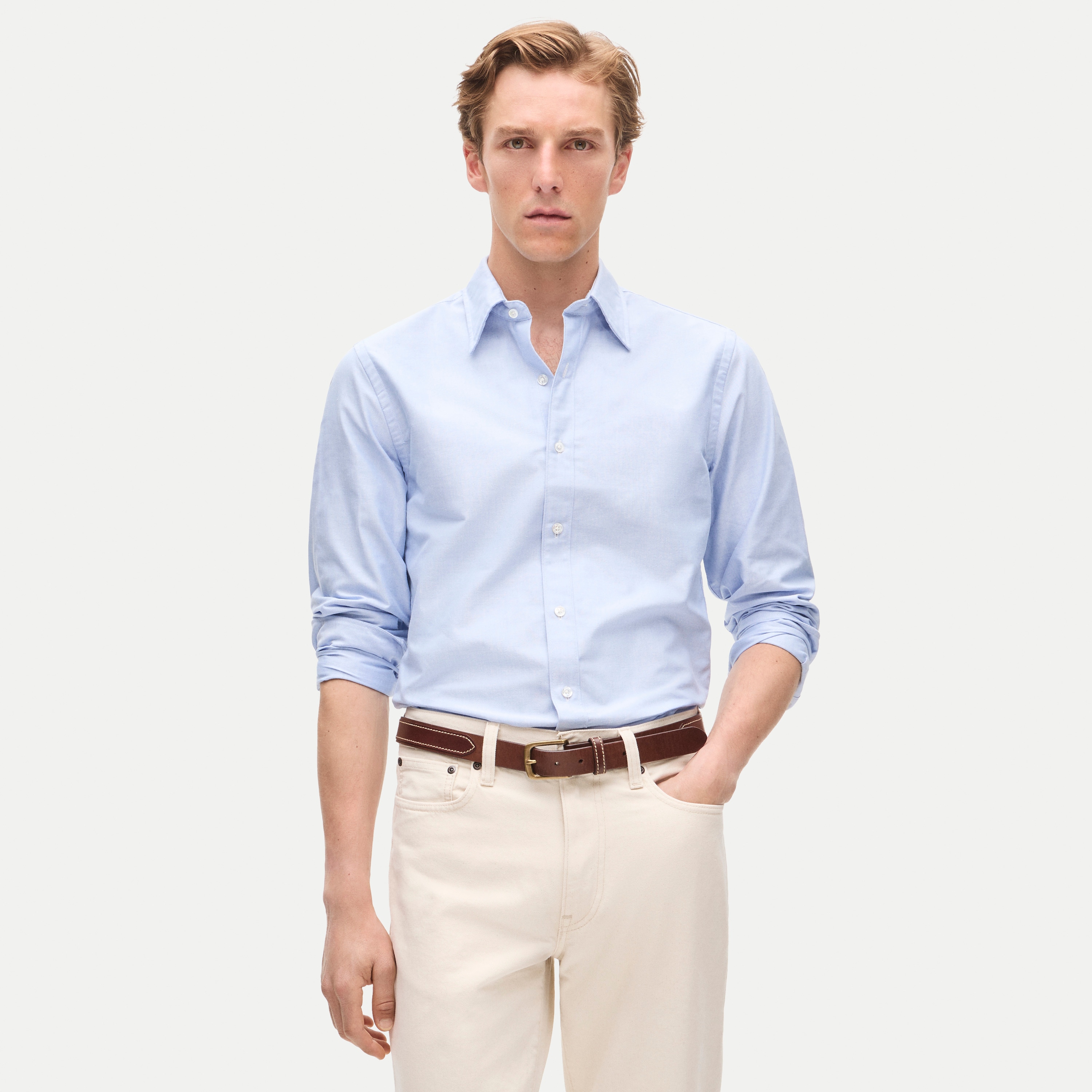 Slim Portuguese Cotton Oxford Dress Shirt For Men | J.Crew