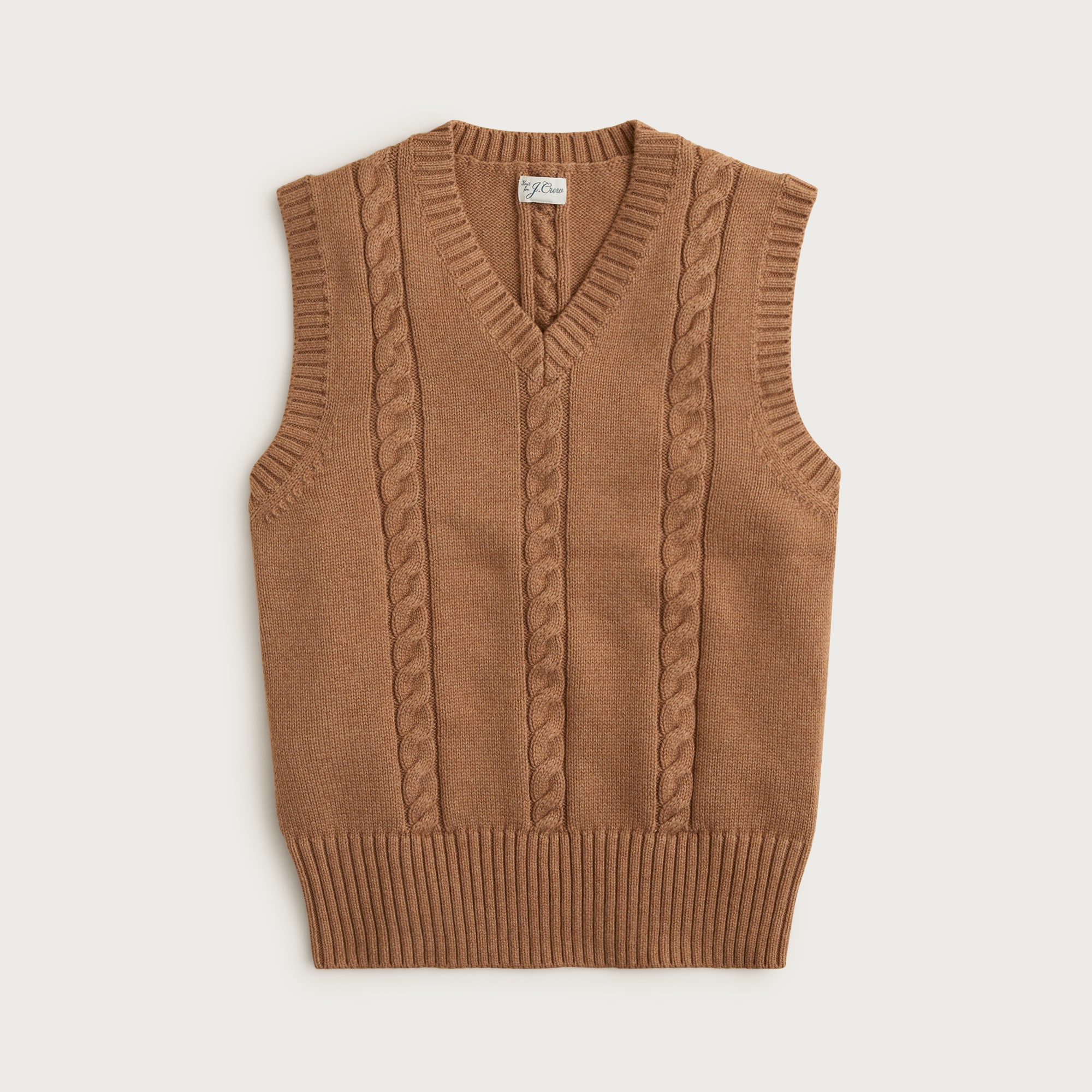 Cotton cable-knit sweater-vest