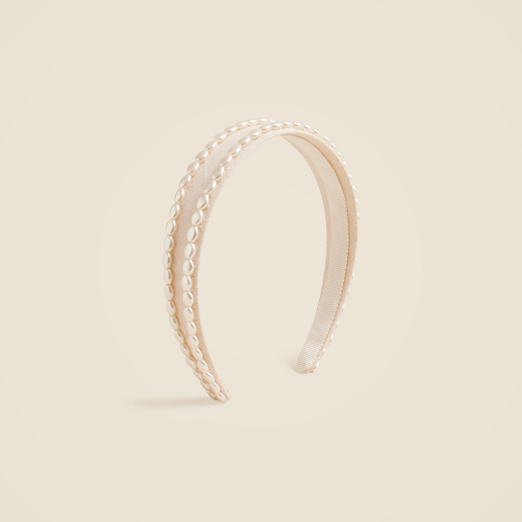 womens Pearl-trim headband