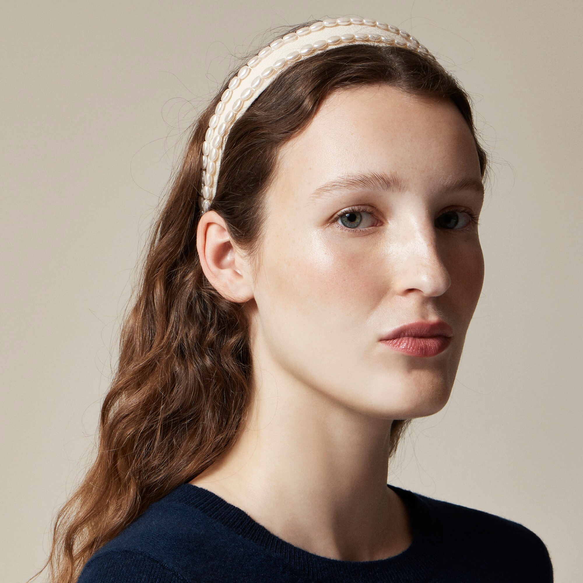 womens Pearl-trim headband