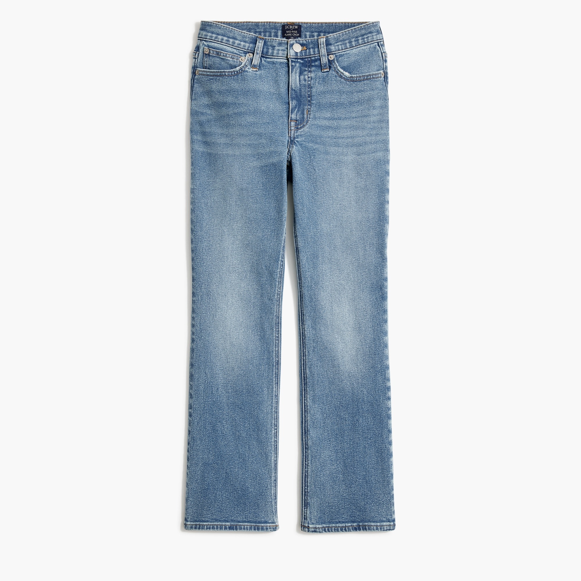 Mid-rise flare crop jean in all-day stretch