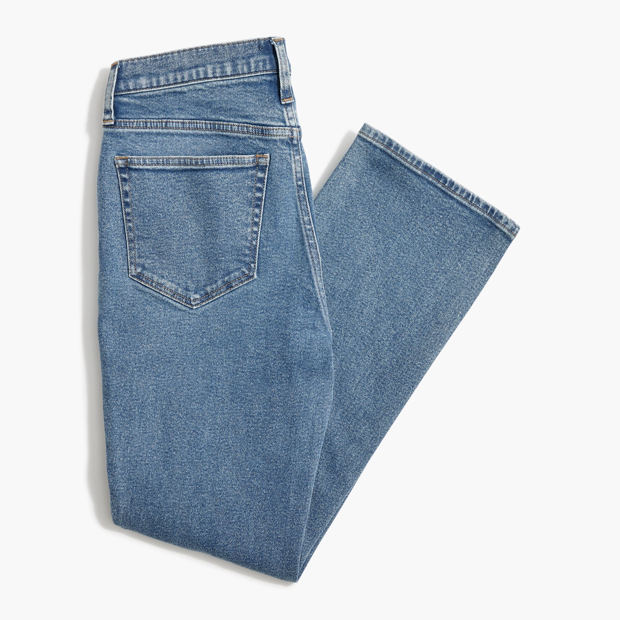 Petite mid-rise flare crop jean in all-day stretch