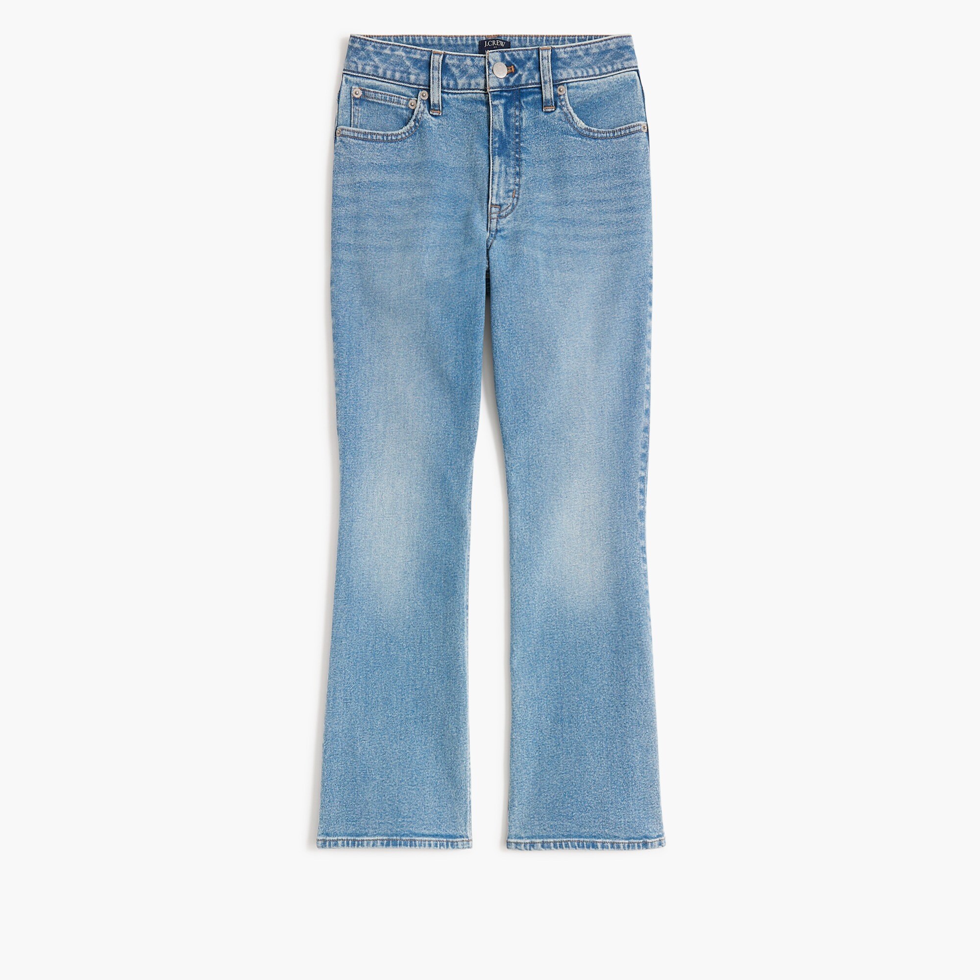 Curvy mid-rise flare crop jean in all-day stretch