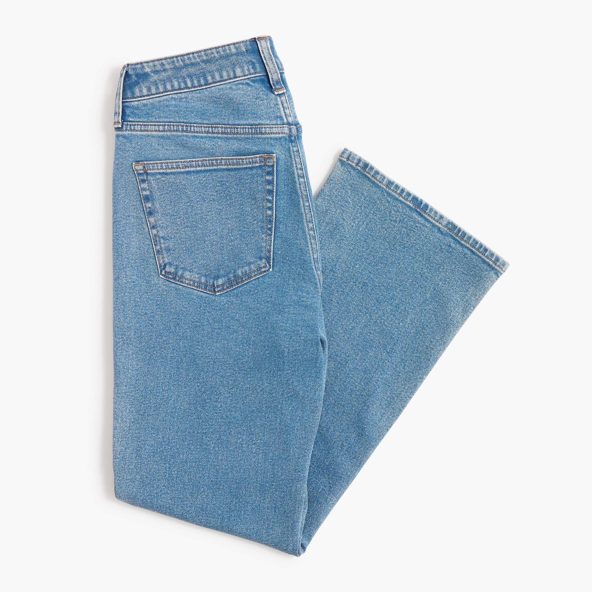 Curvy mid-rise flare crop jean in all-day stretch