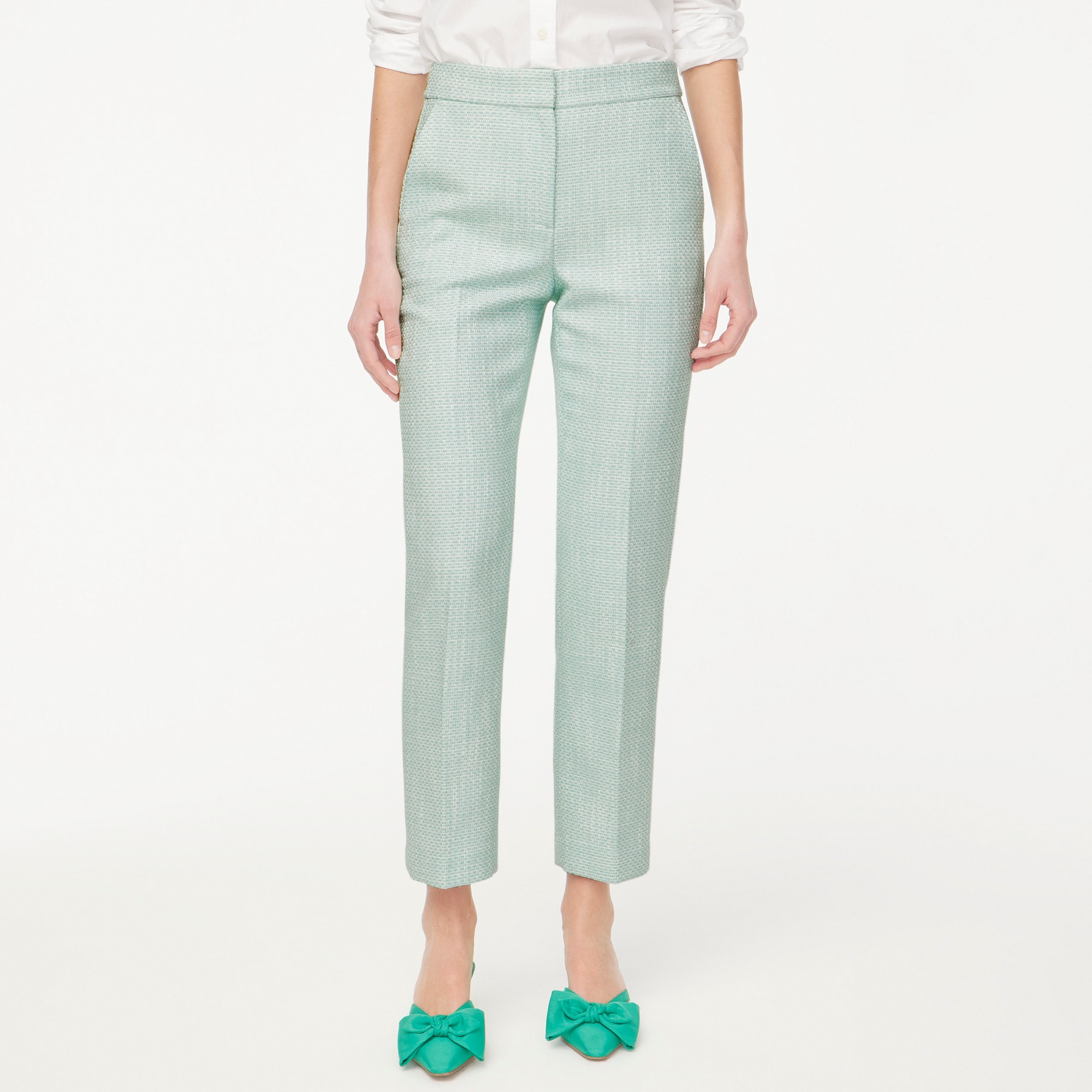 womens Tall straight-leg tweed cropped pant