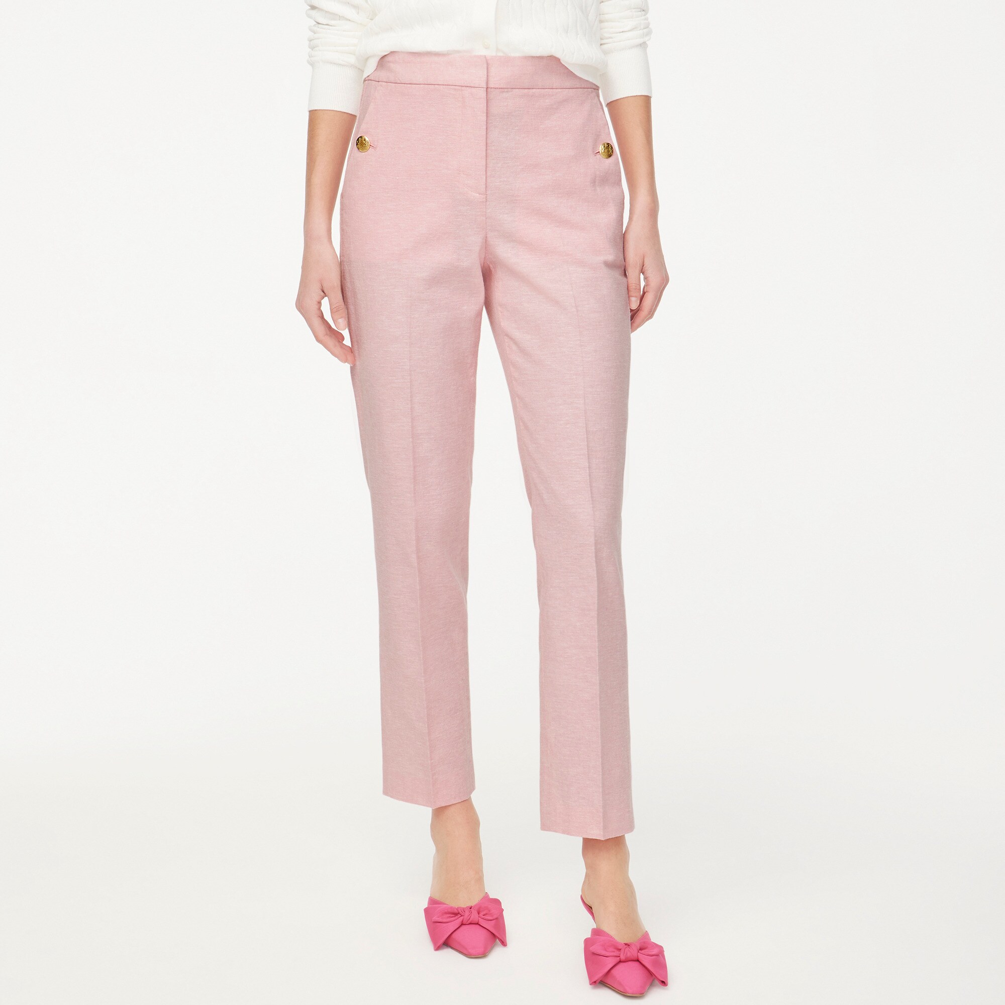 womens Linen-blend sailor pant