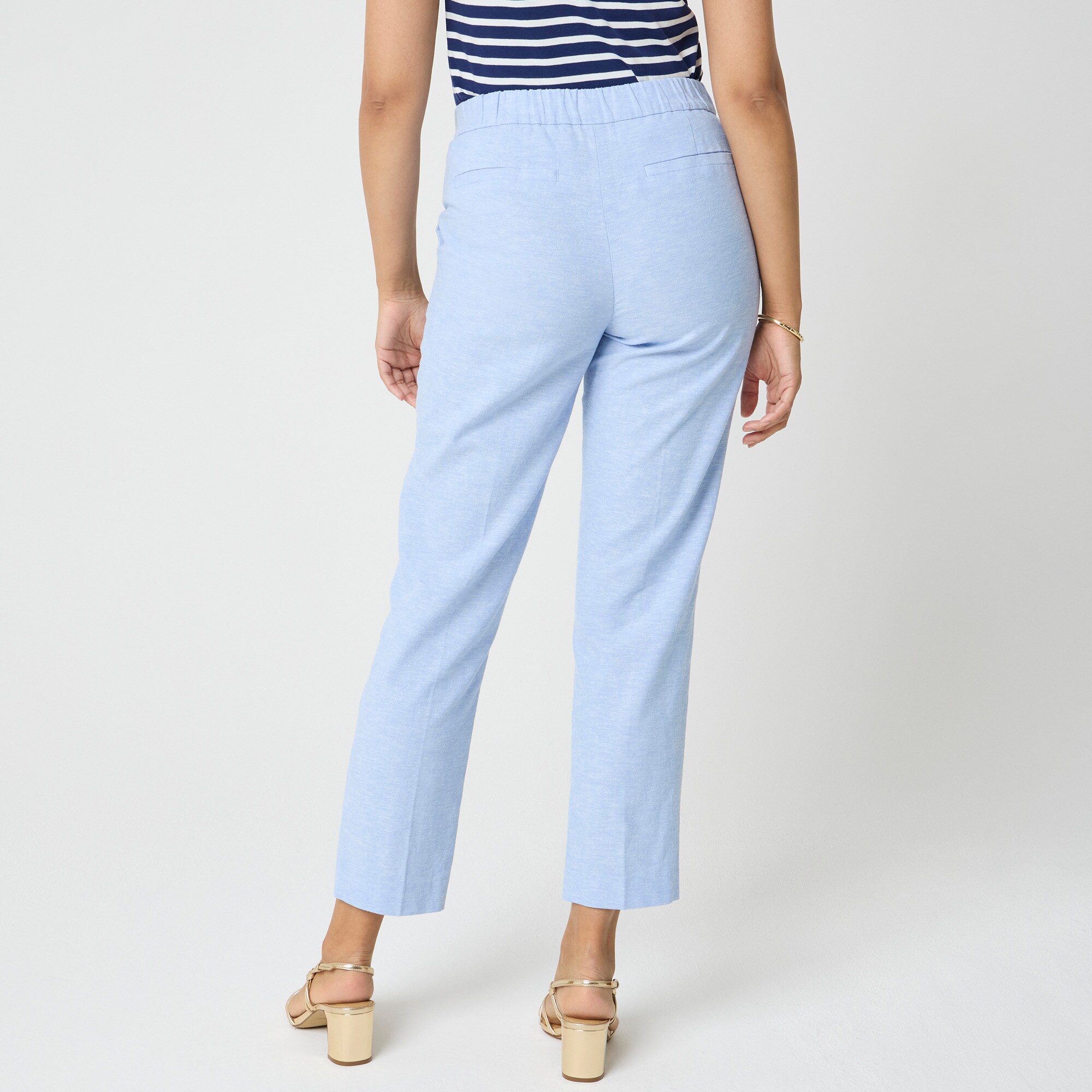 Linen-blend sailor pant