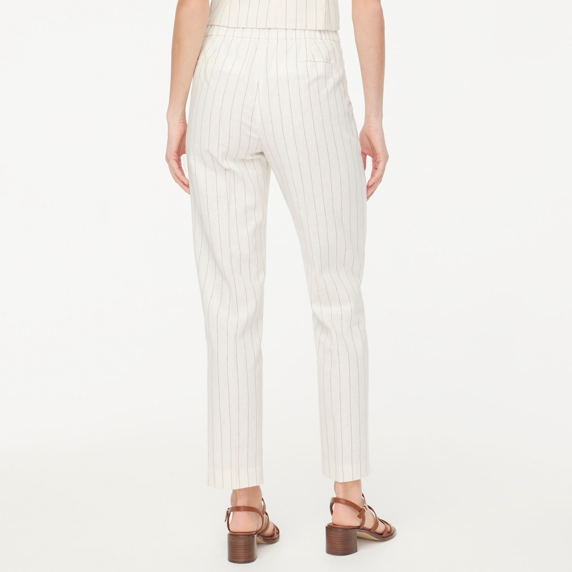 Linen-blend sailor pant