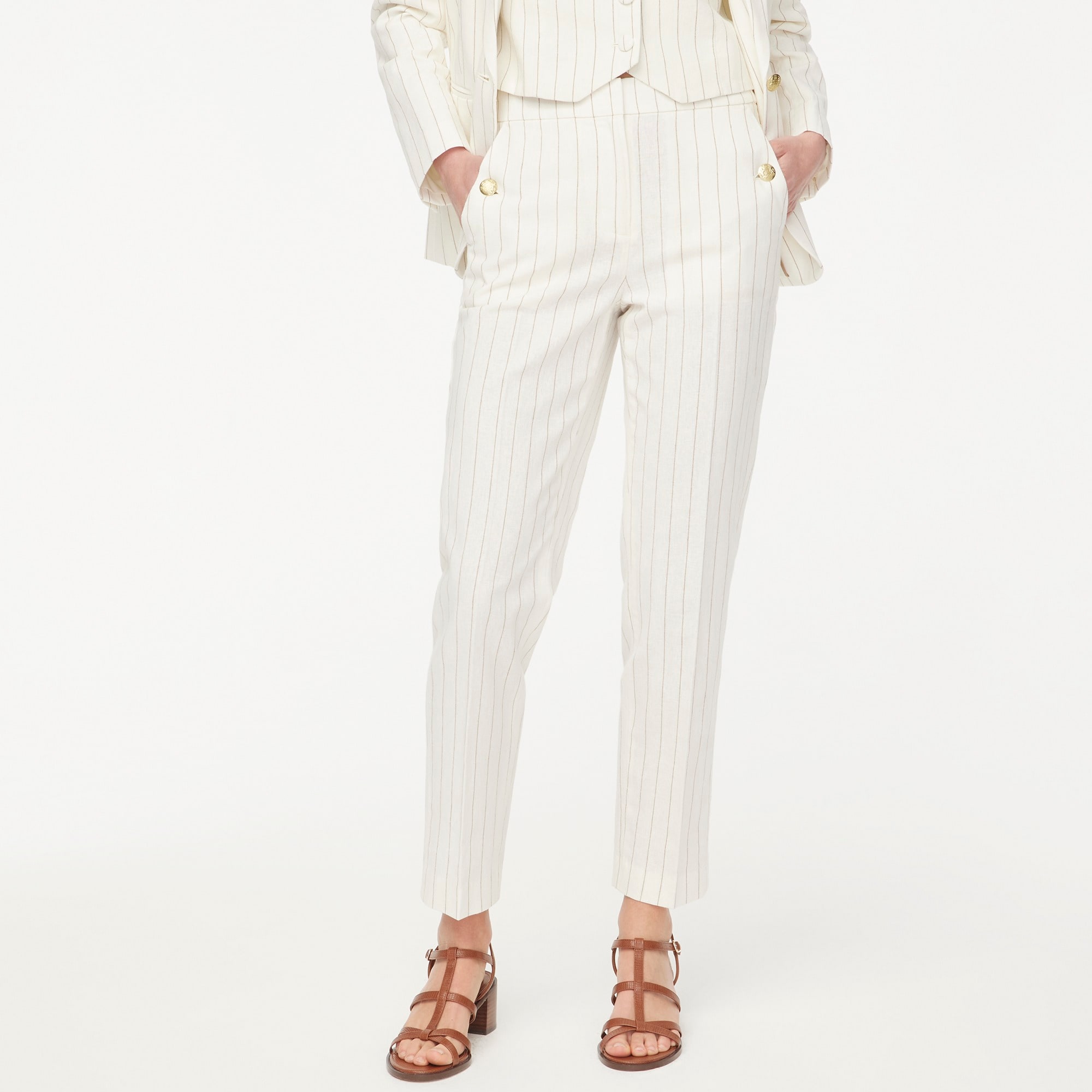 womens Linen-blend sailor pant
