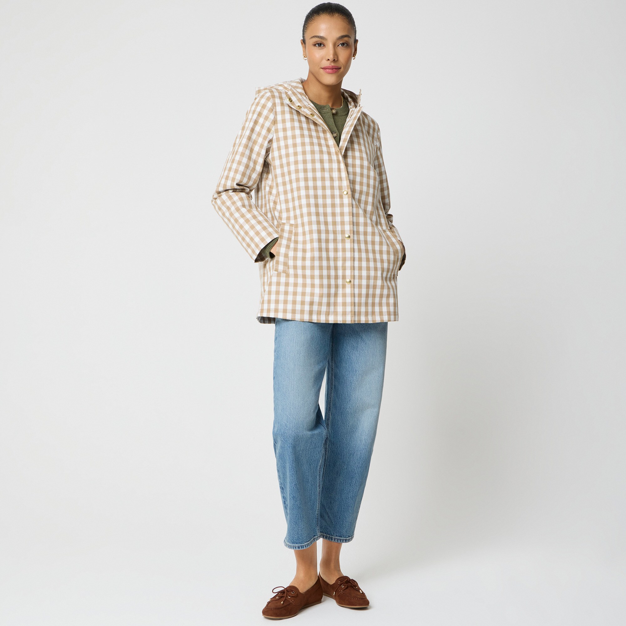 womens Water-repellent anorak-style jacket