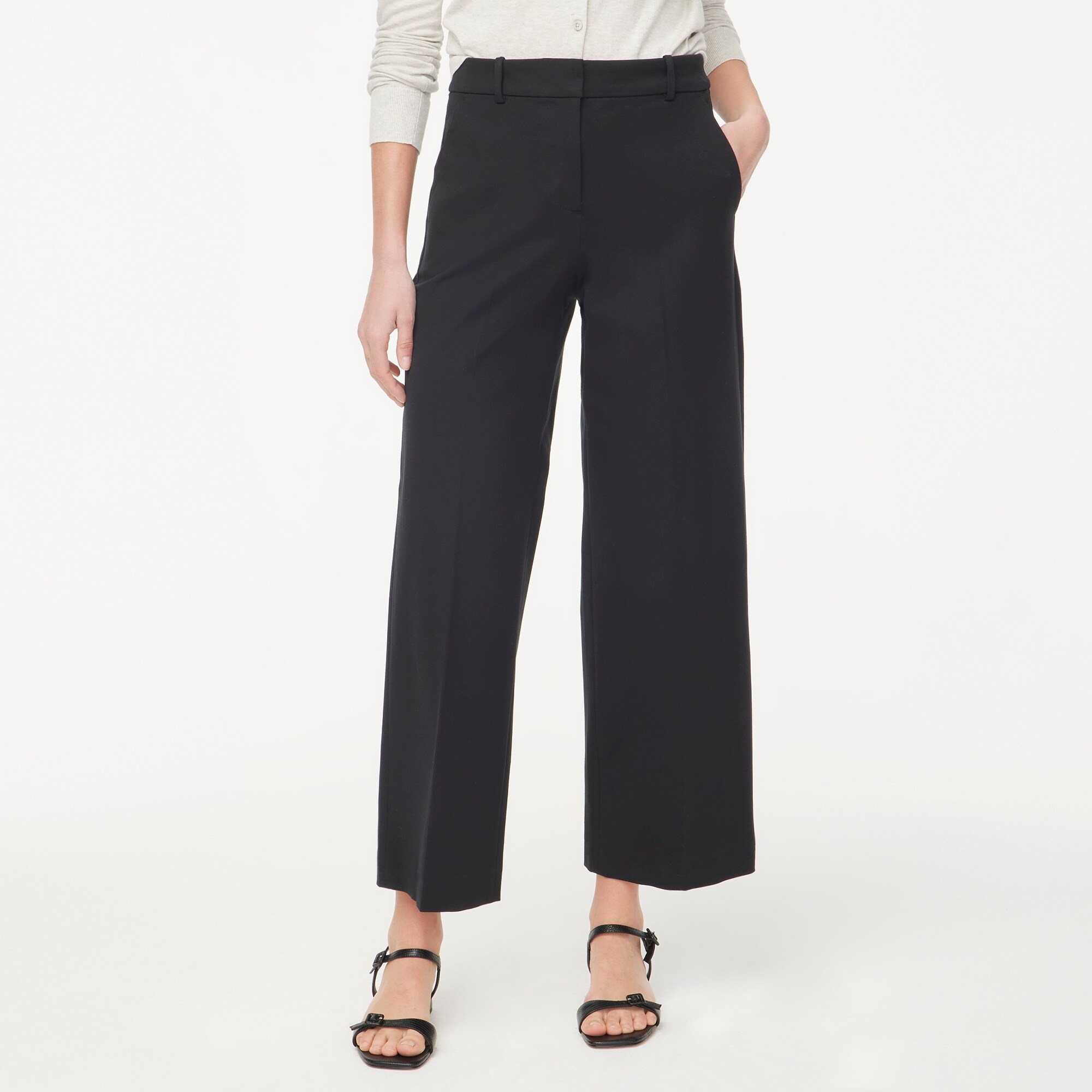 womens Petite Remy wide-leg cropped pant