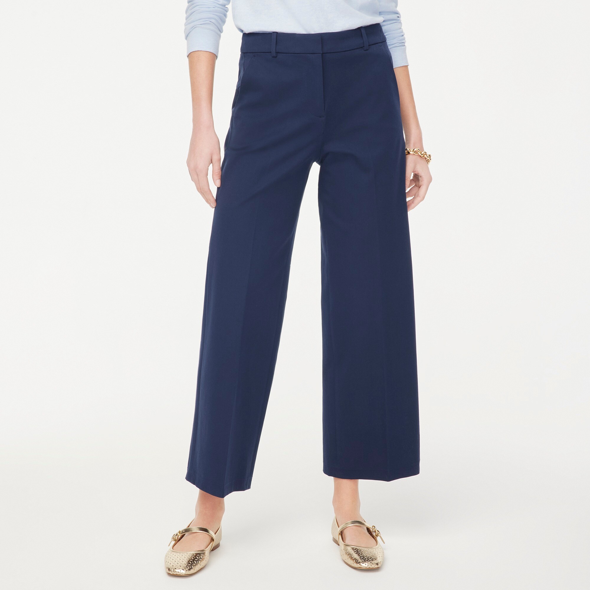 womens Petite Remy wide-leg cropped pant