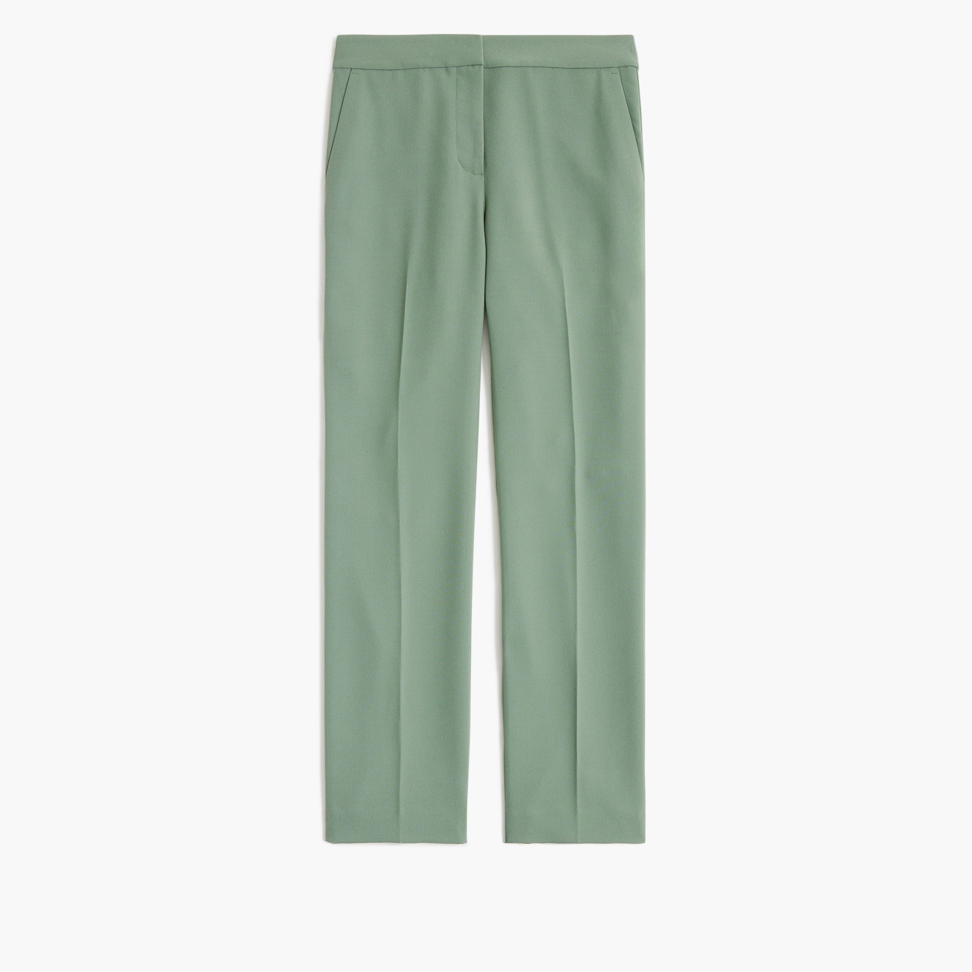  Crepe straight-leg cropped pant