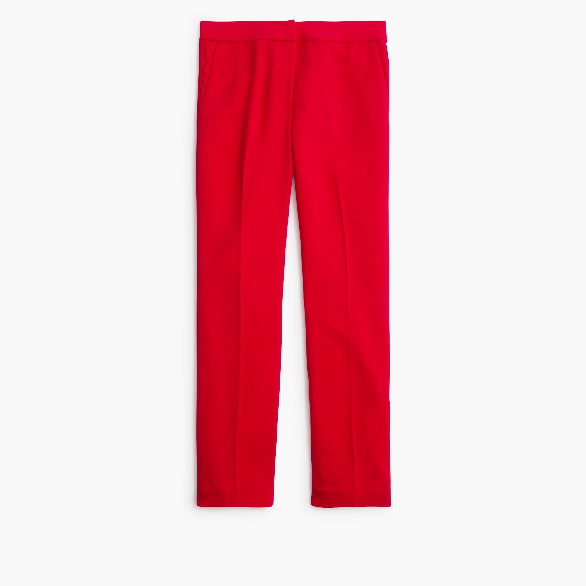 crepe straight-leg cropped pant for women