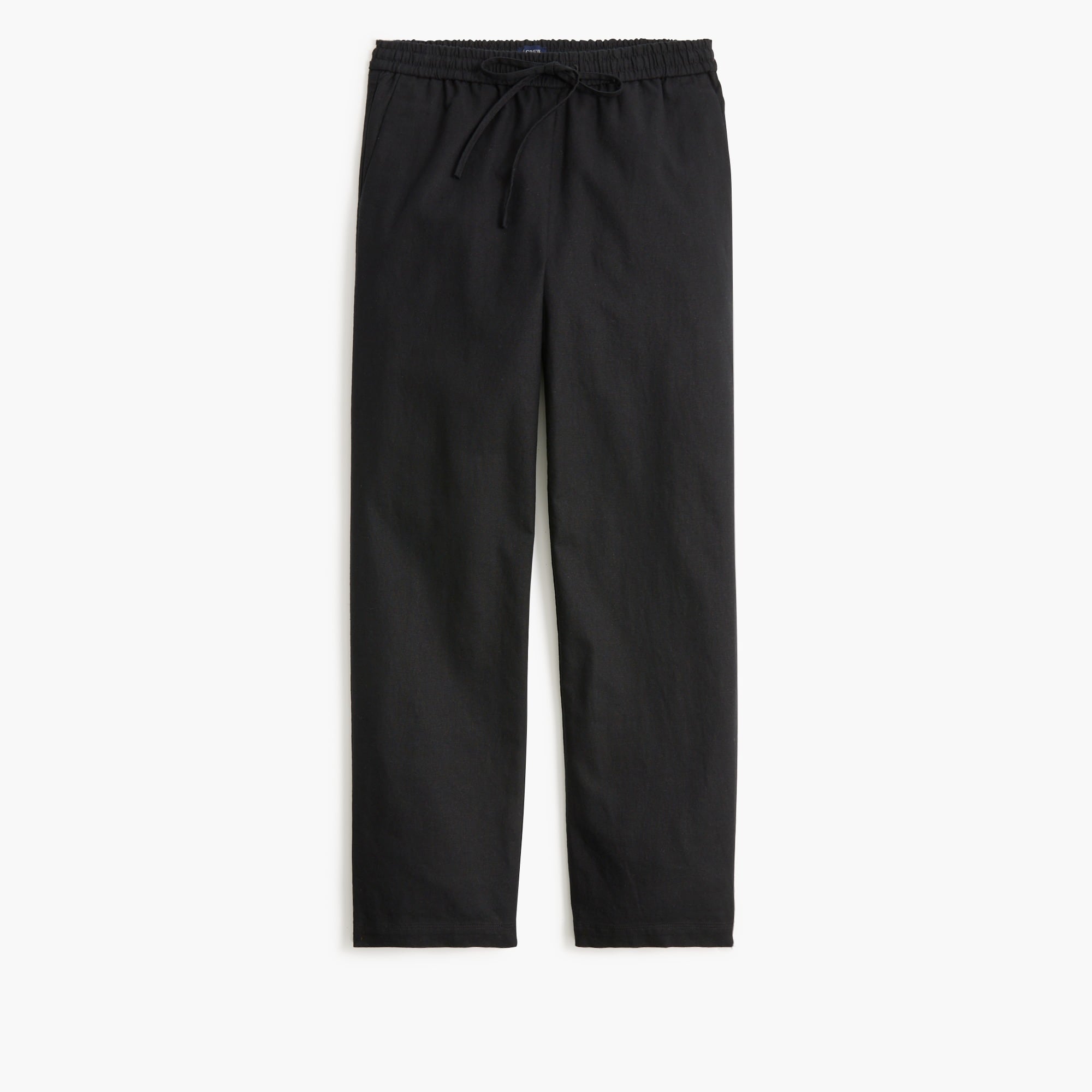  Petite linen-blend slim wide-leg drawstring pant