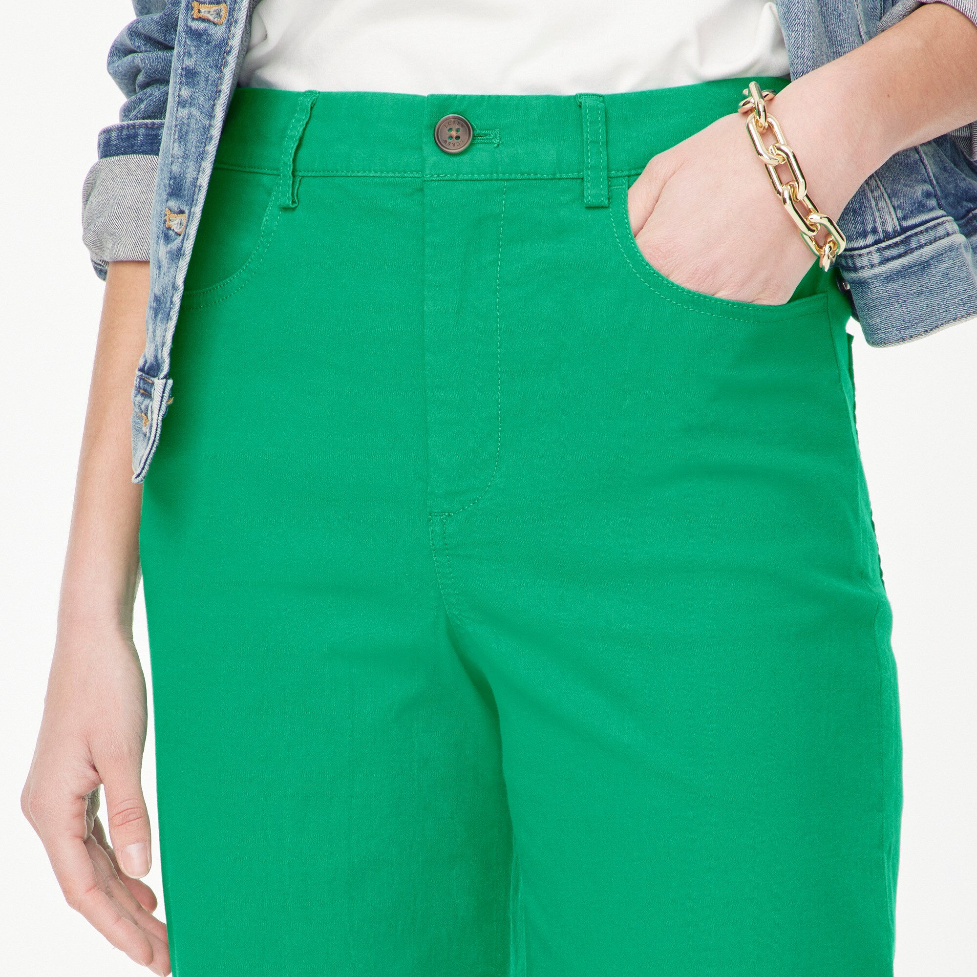 Factory: High-rise Wide-leg Cropped Pant For Women