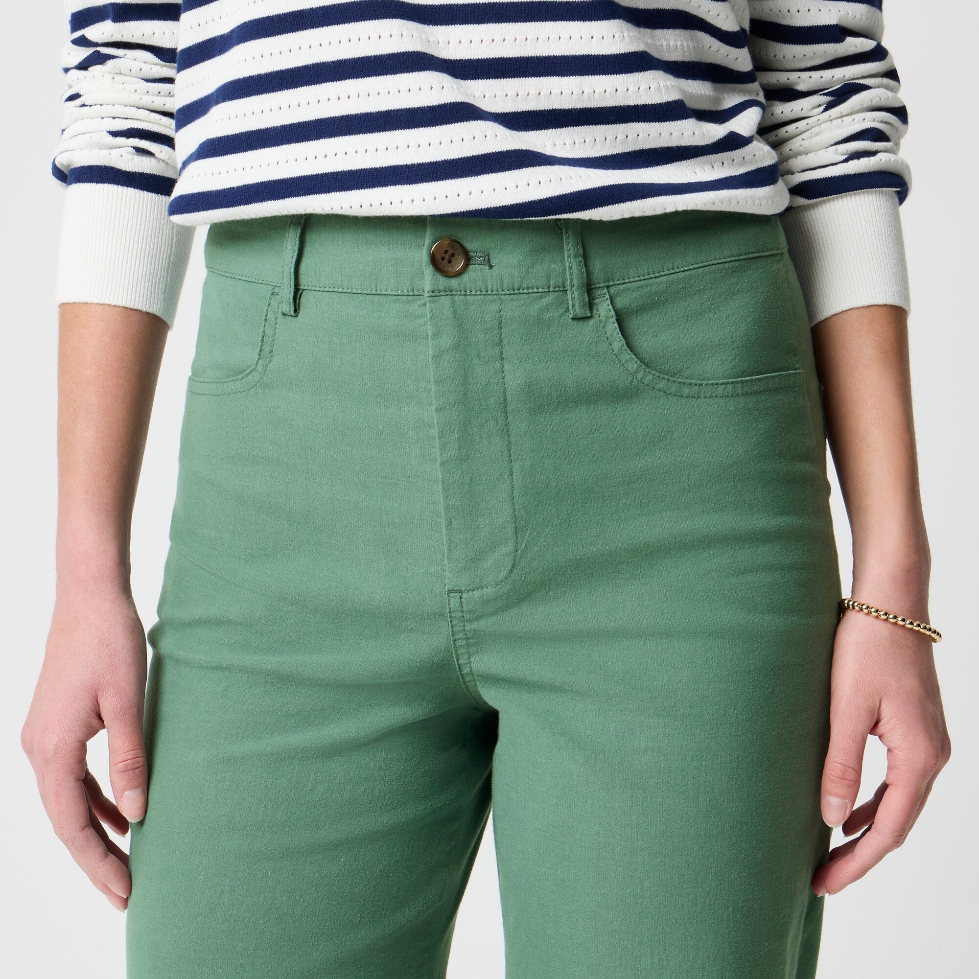 Ella high-rise wide-leg cropped pant