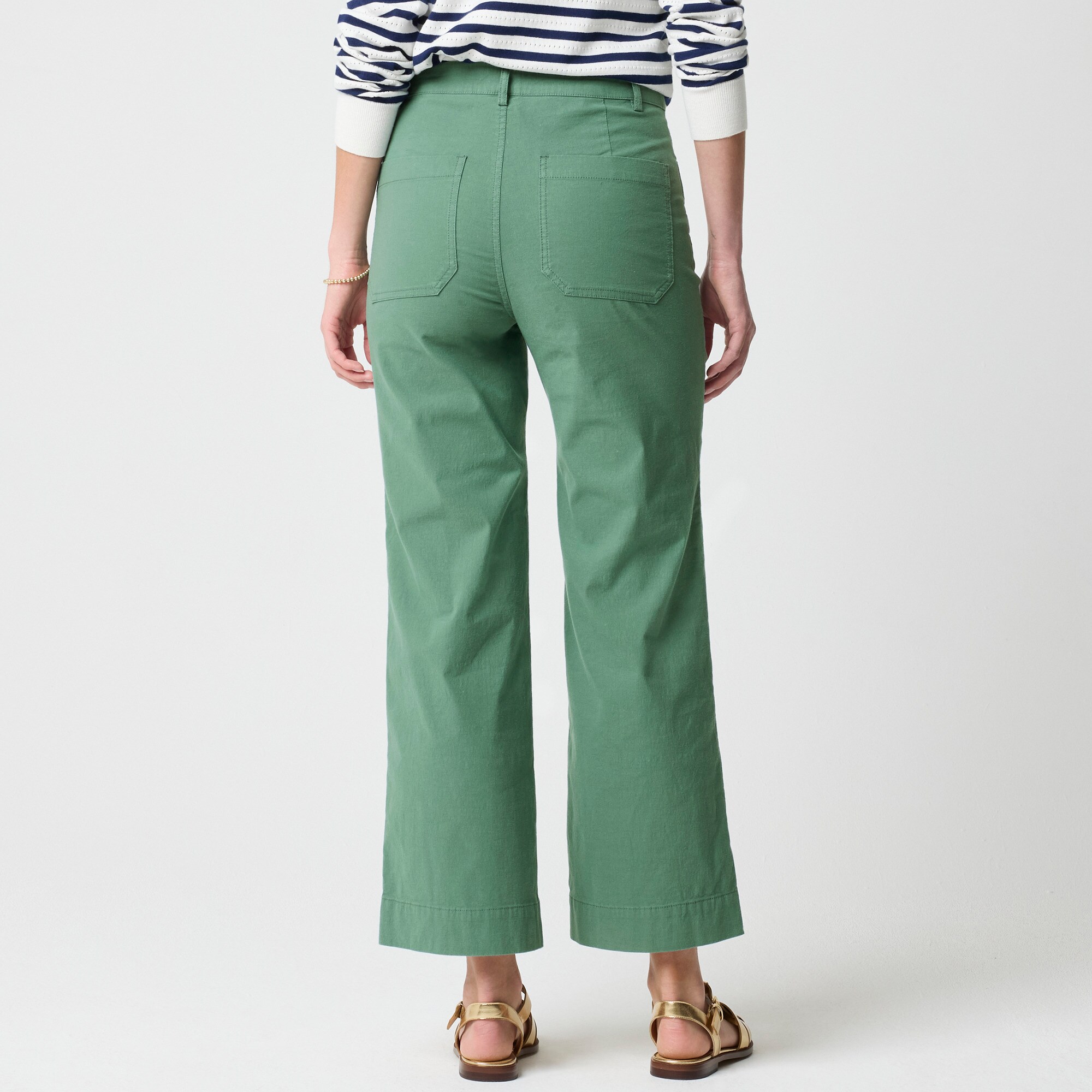 Ella high-rise wide-leg cropped pant