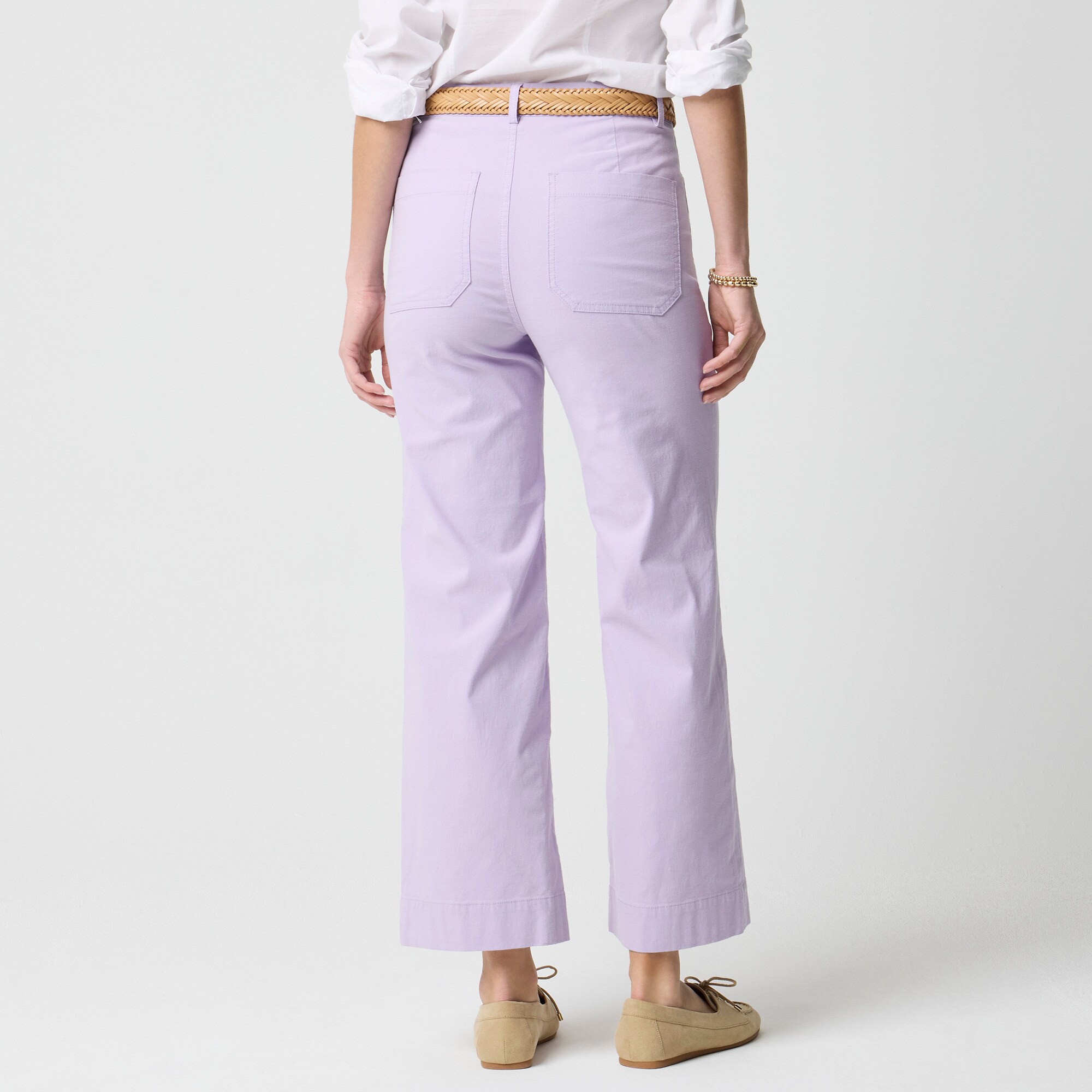 Ella high-rise wide-leg cropped pant