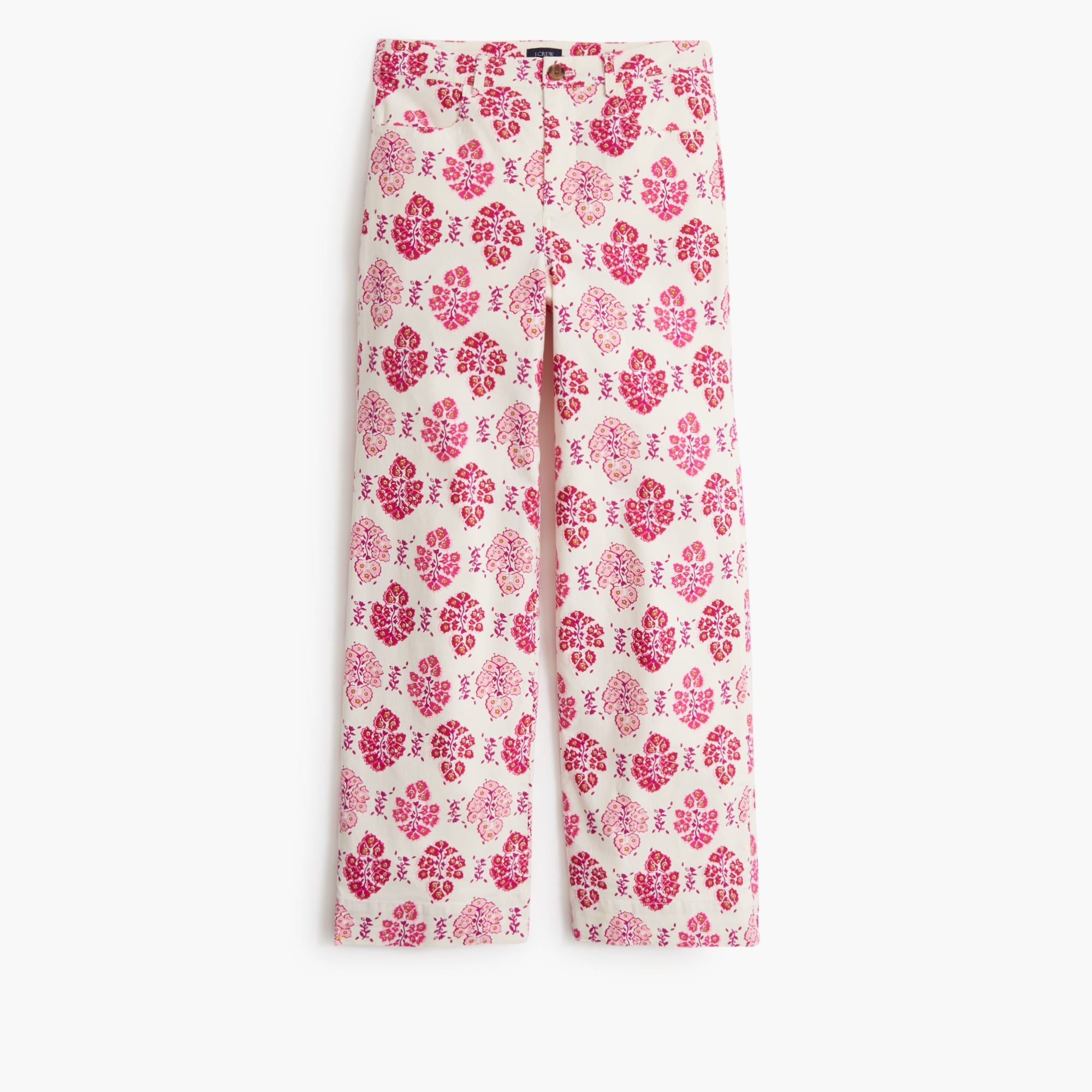 womens Petite high-rise wide-leg cropped pant