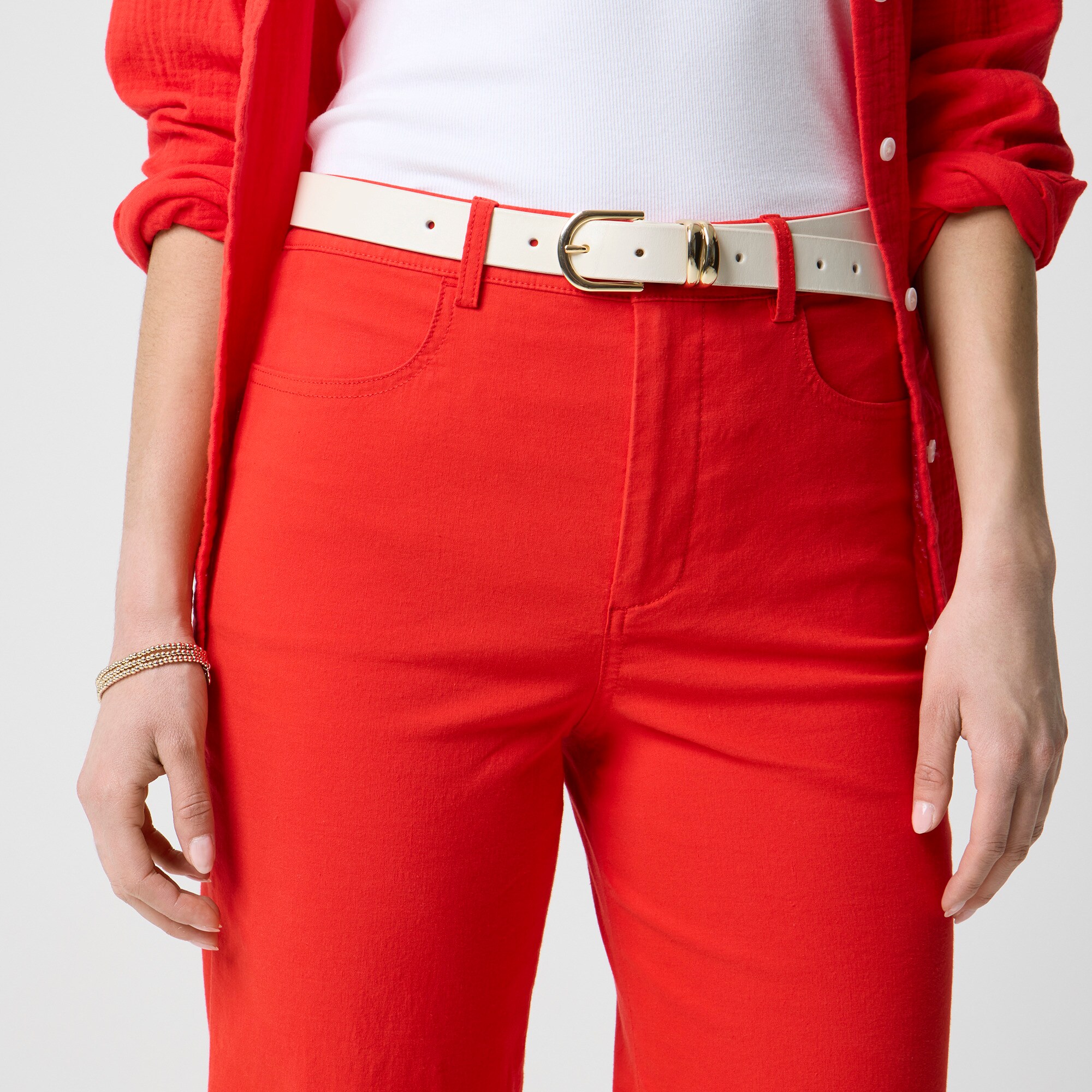 Ella high-rise wide-leg cropped pant