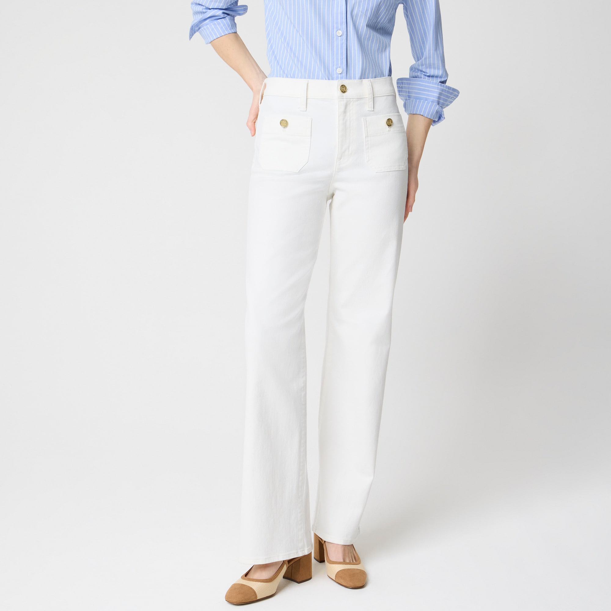 womens Slim wide-leg Sailor jean in all-day stretch